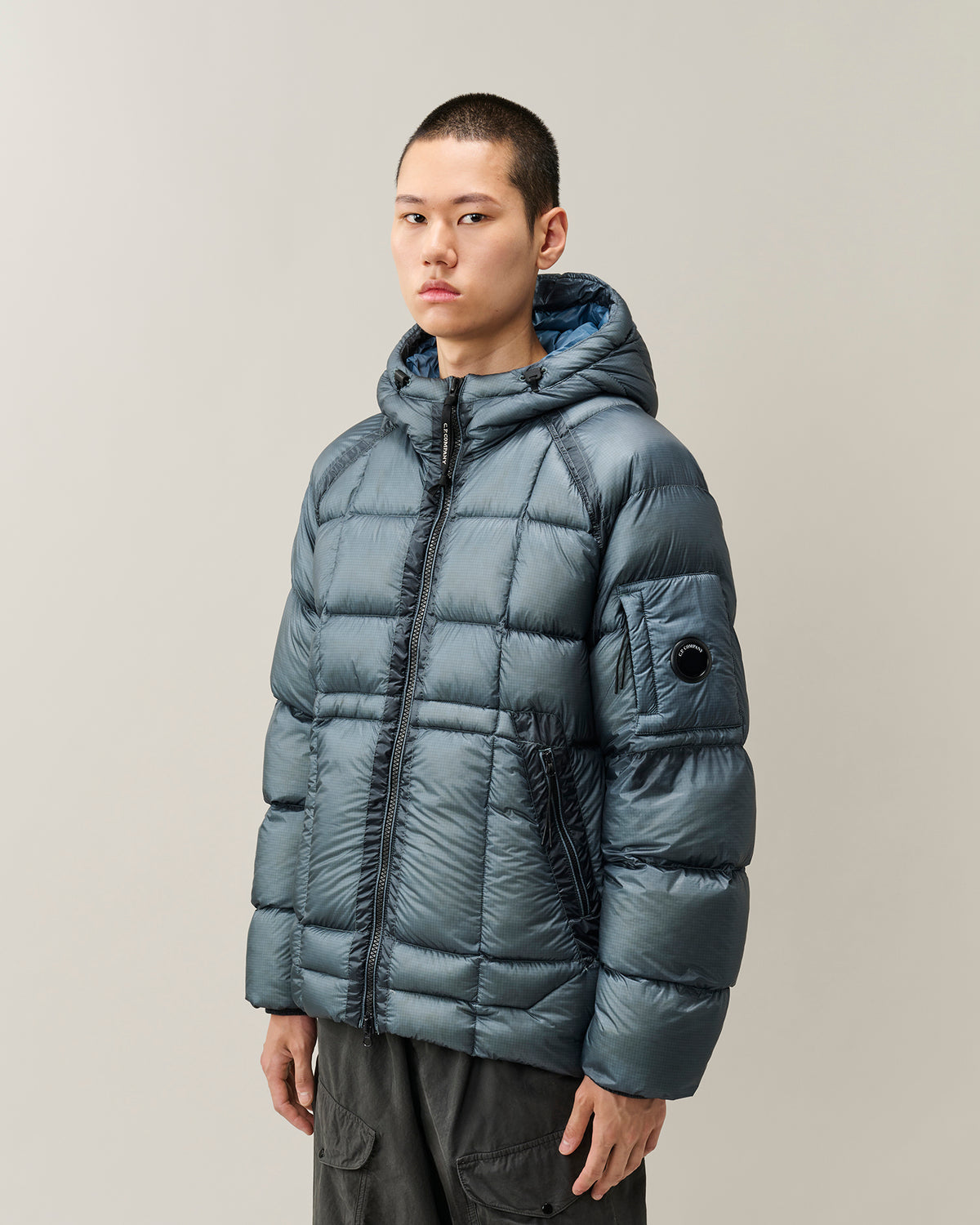 C.P. Company D.D. Shell Hooded Puffer Jacket - Orion Blue, detail 1