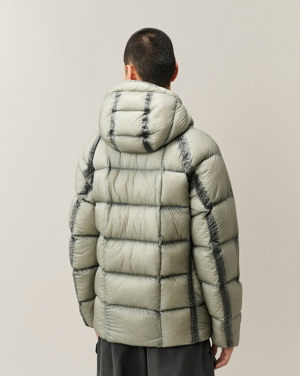 C.P. Company D.D. Shell Hooded Puffer Jacket - Flint Grey, detail 2