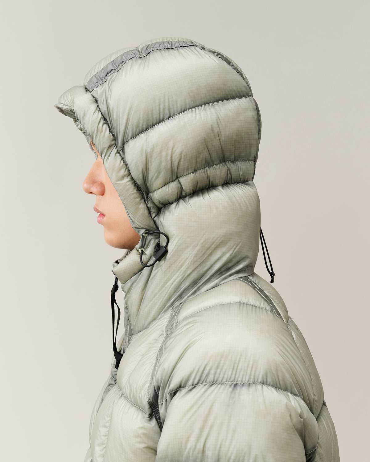C.P. Company D.D. Shell Hooded Puffer Jacket - Flint Grey, detail 4