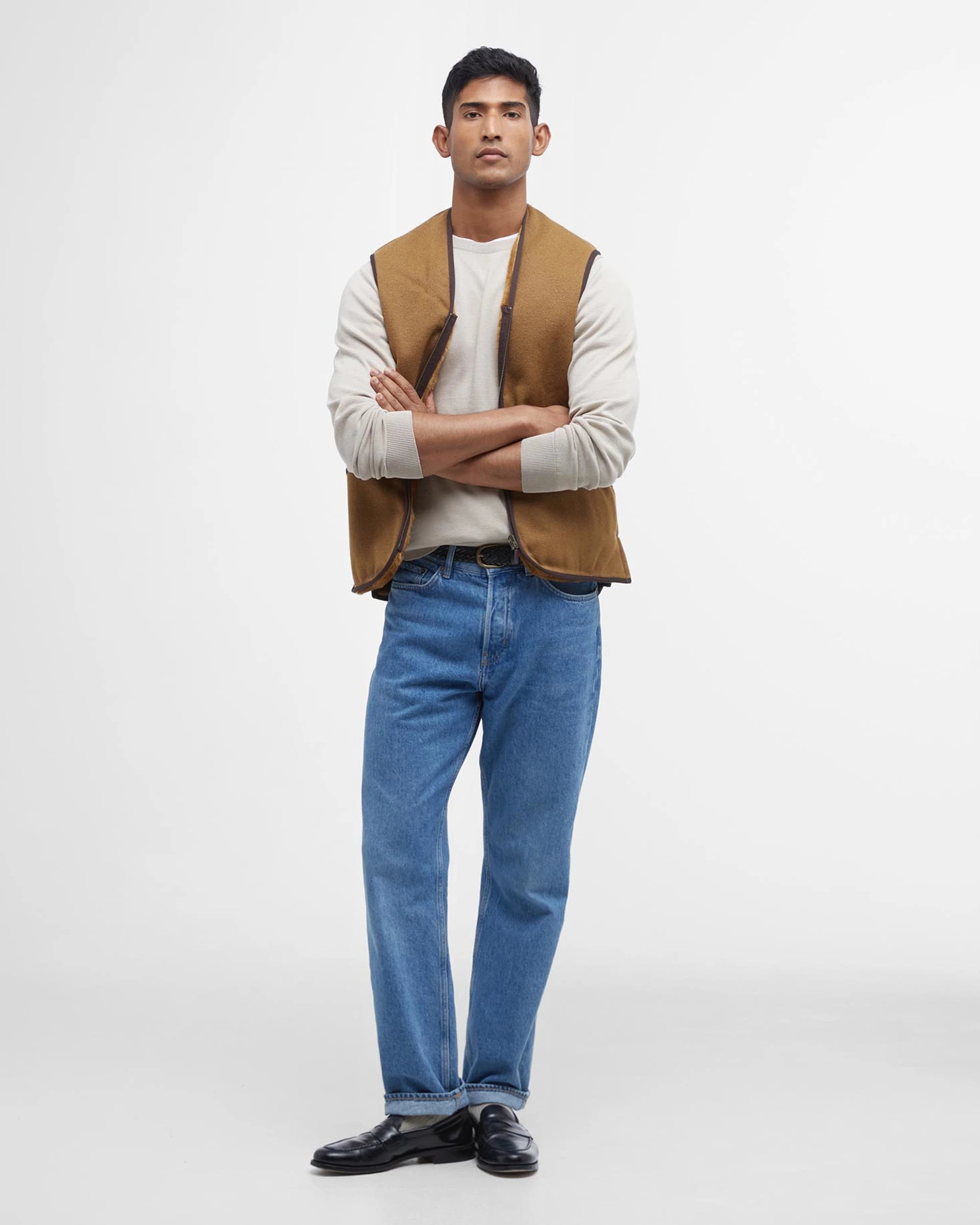 Warm Pile Waistcoat Zip AW25 Barbour - Brown
