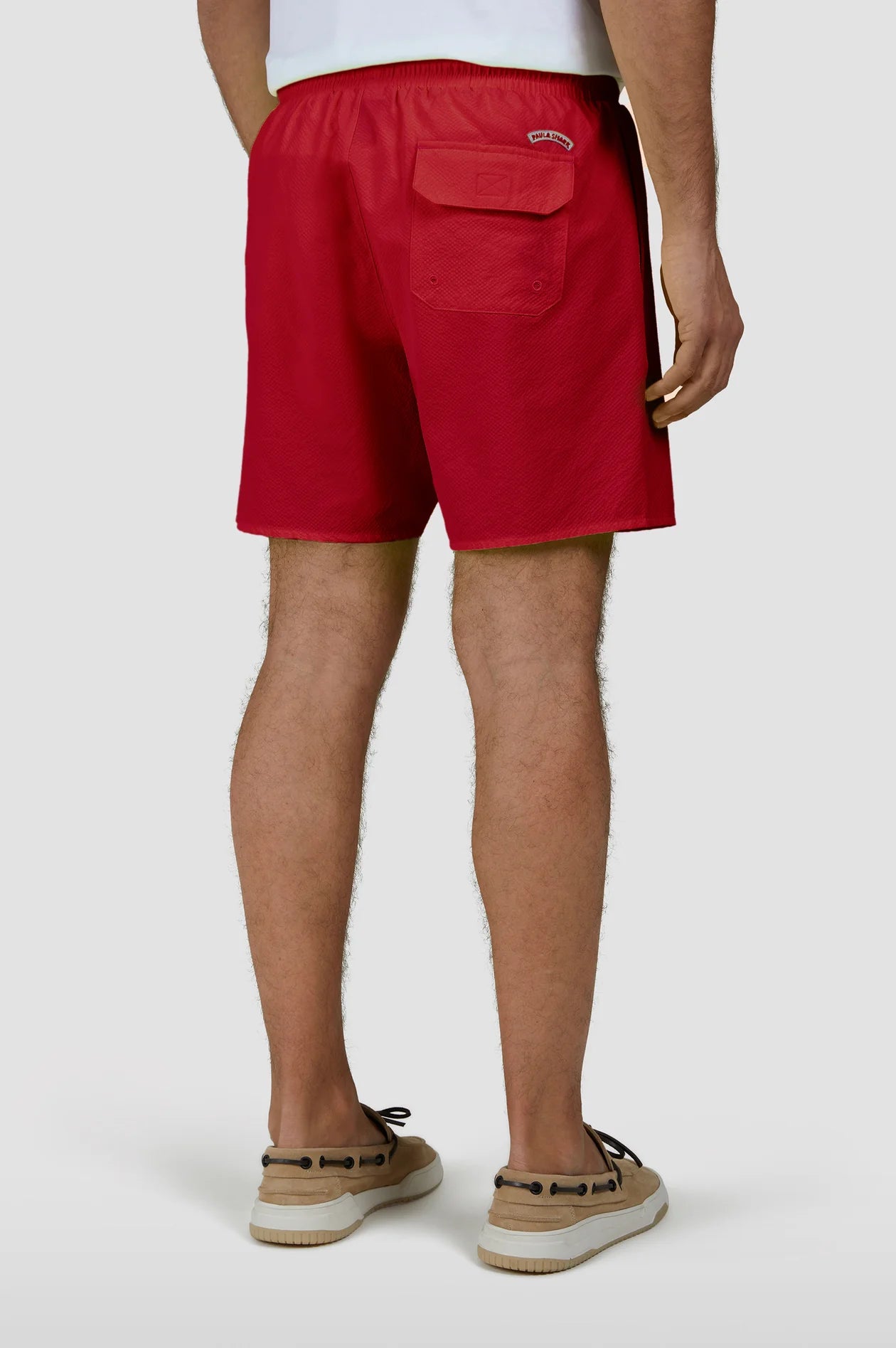 Costume da Bagno con dettaglio Shark Paul & Shark - Rosso