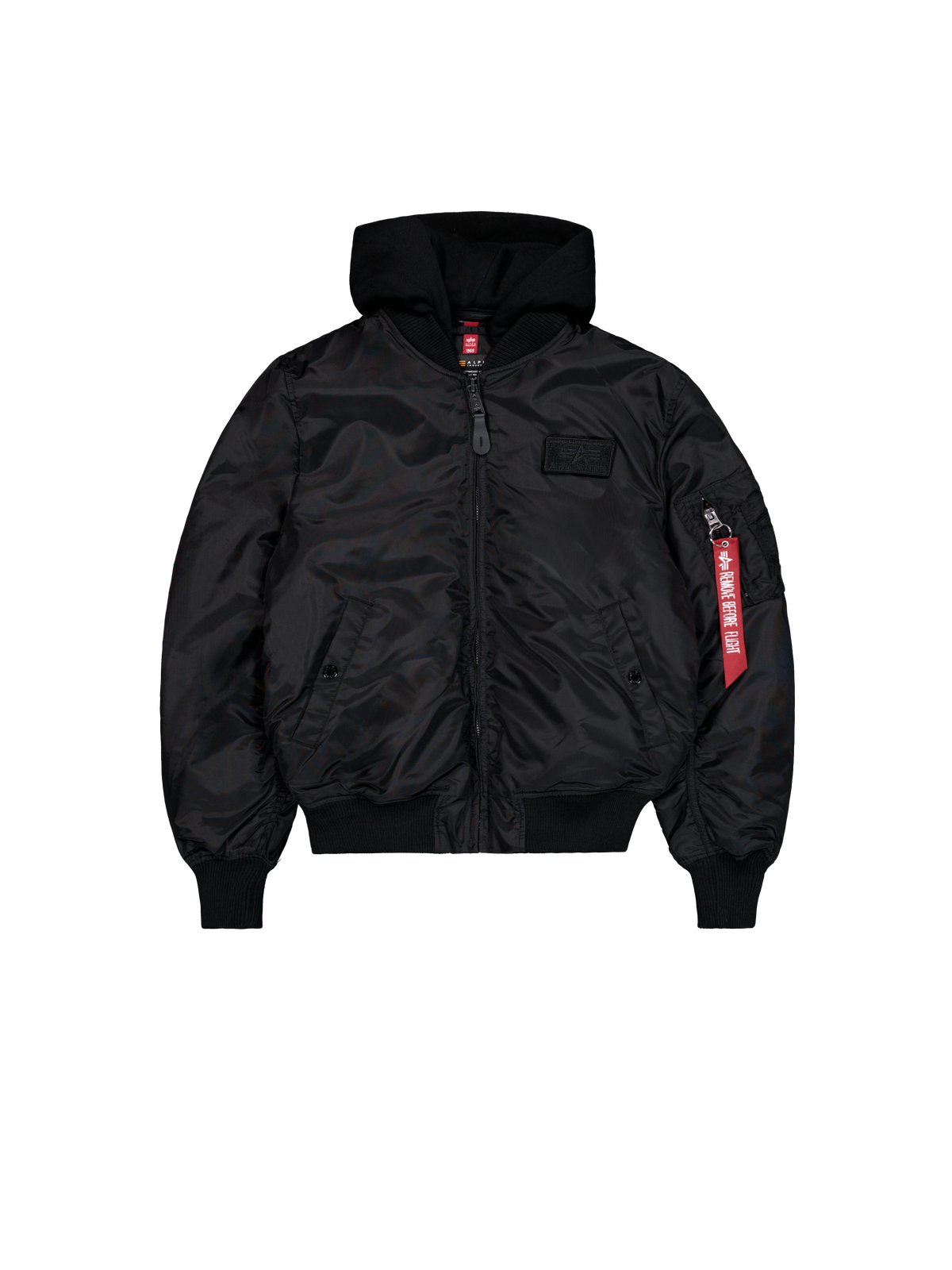 Alpha Industries – MA-1 TT Hood Two Tone Cold Weather Bomber Jacket – Black