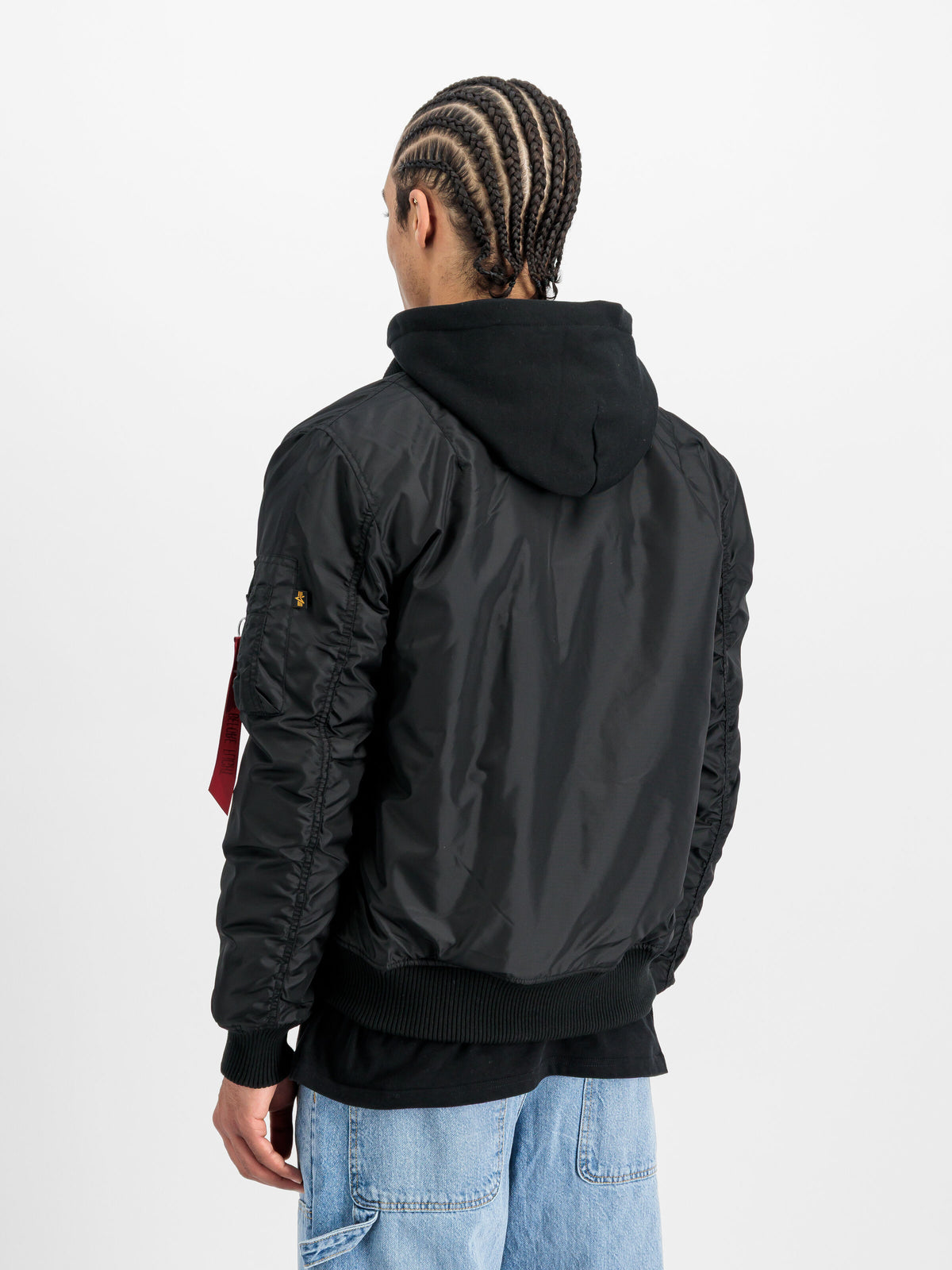Alpha Industries – MA-1 TT Hood Two Tone Cold Weather Bomber Jacket – Black