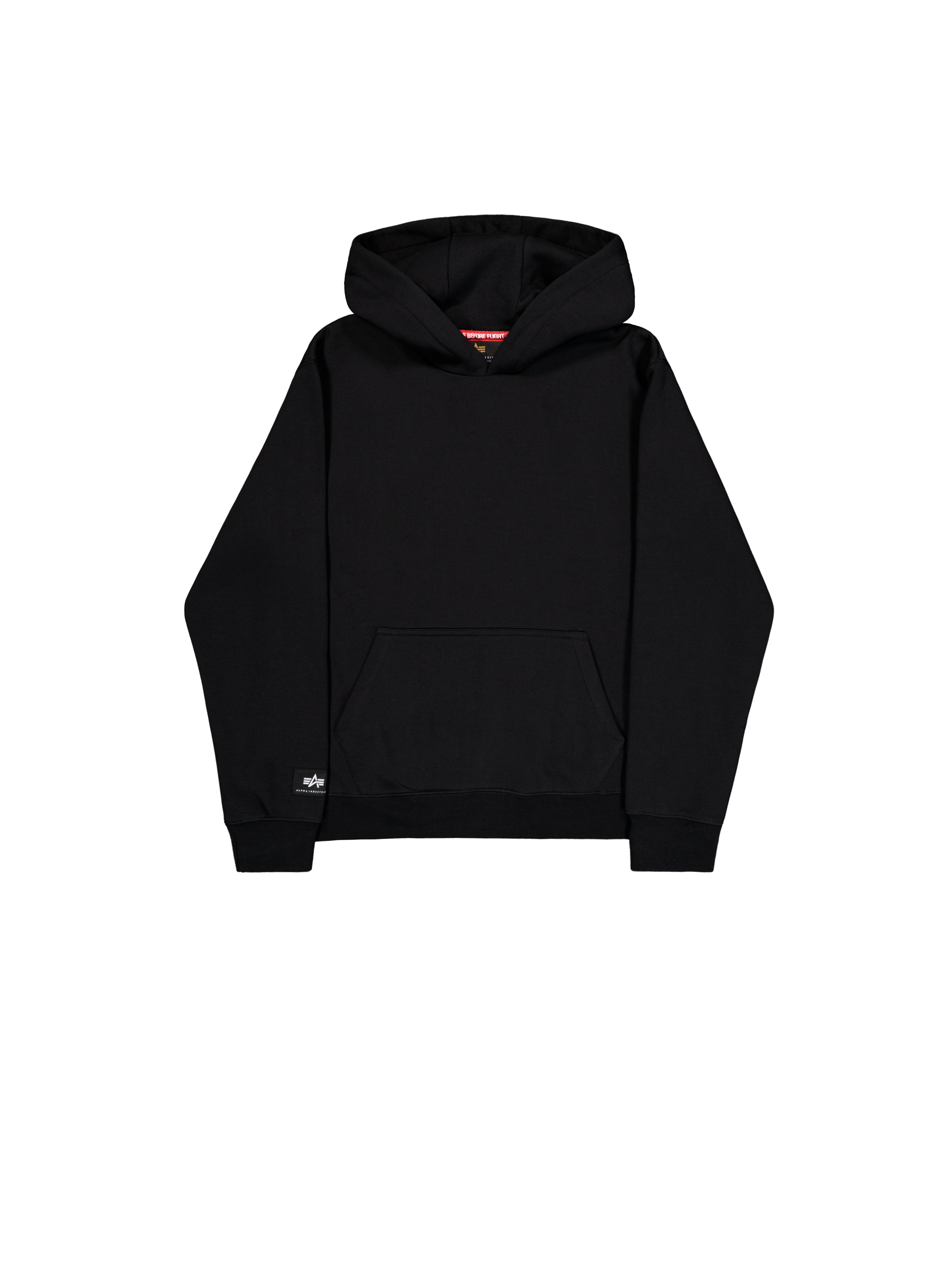 Label Backprint Hoodie Alpha Industries AW25 - Black