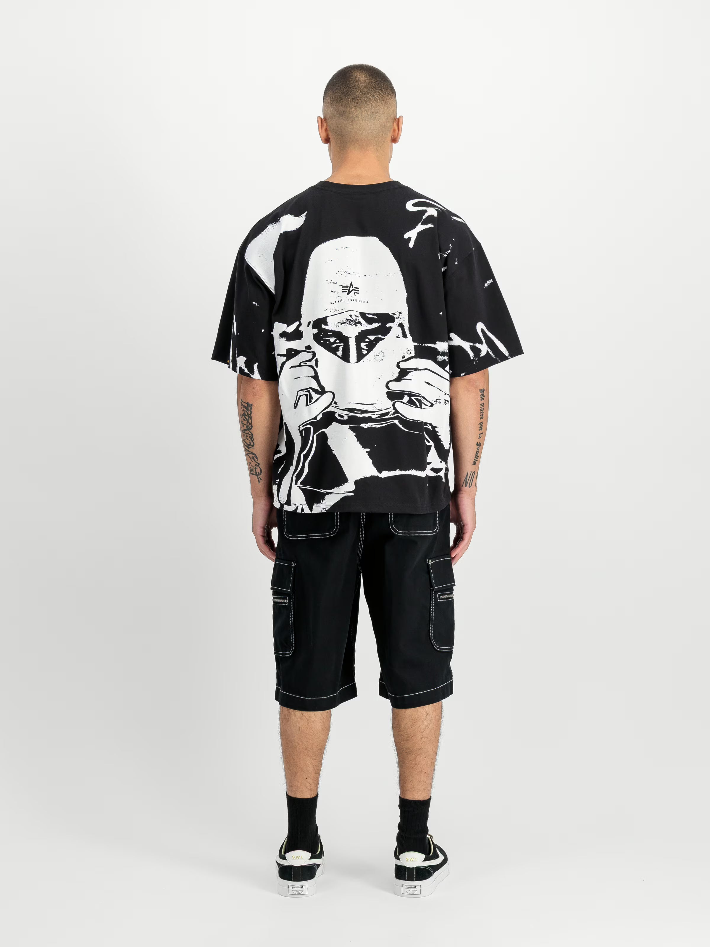 Balaclava Unisex Backprint T-Shirt Alpha Industries - Black