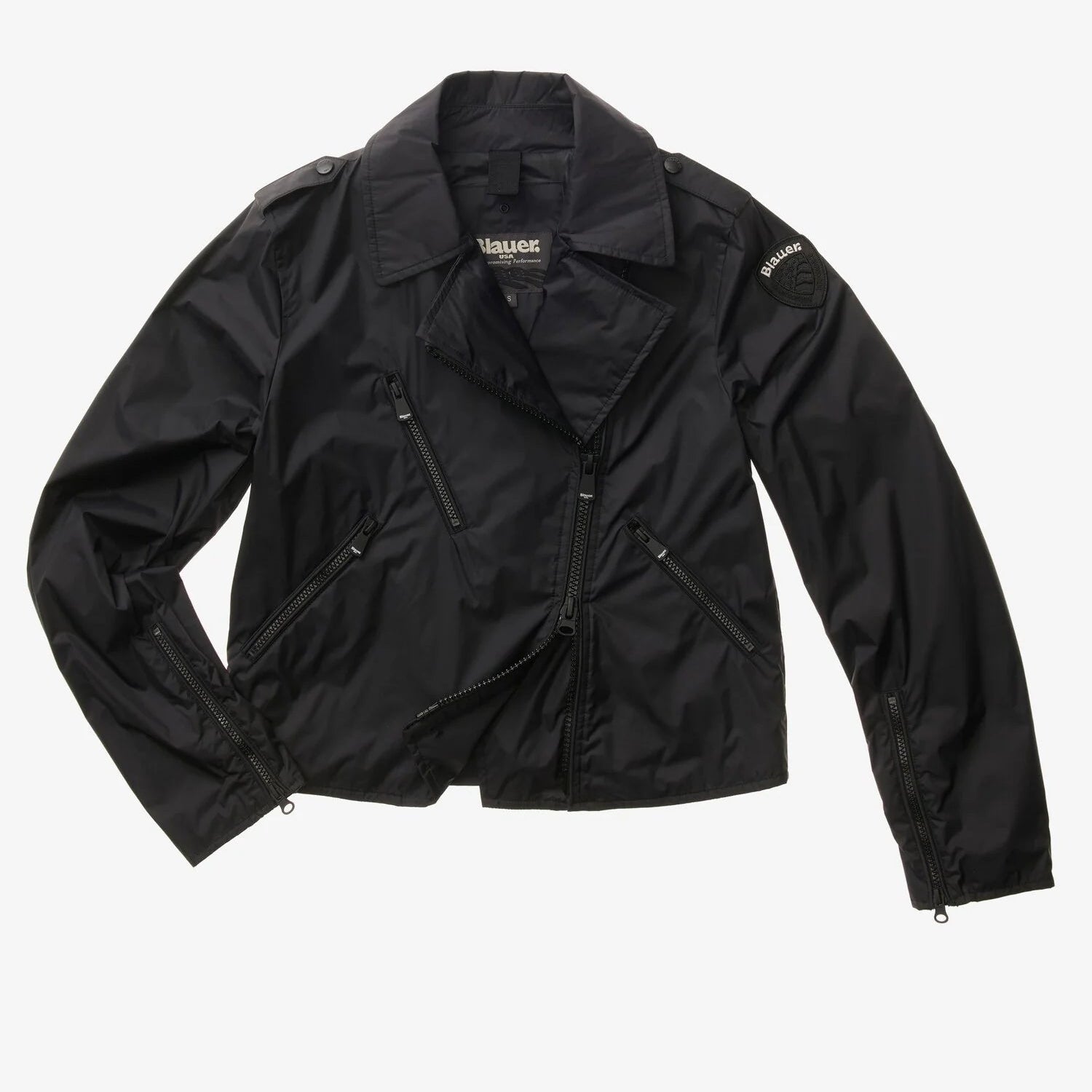 ZAMORA NYLON BIKER JACKET BLAUER WOMAN - BLACK