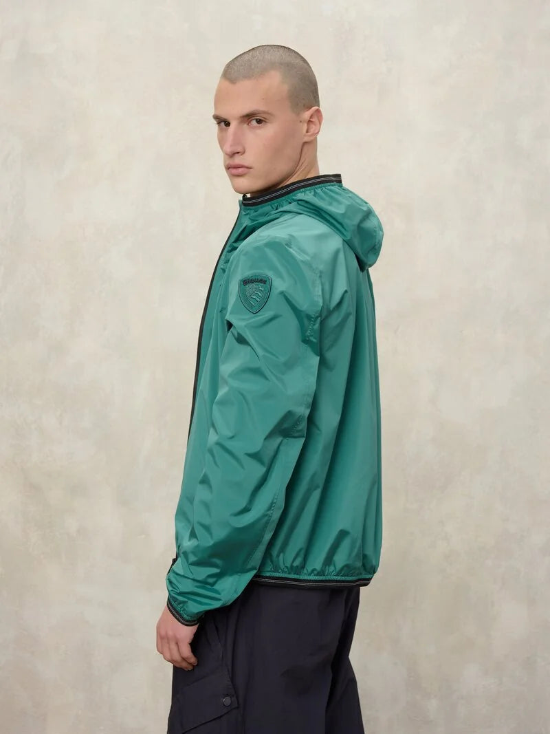 Taped Seams Windbreaker Farrin Blauer - Verde Mare del Nord