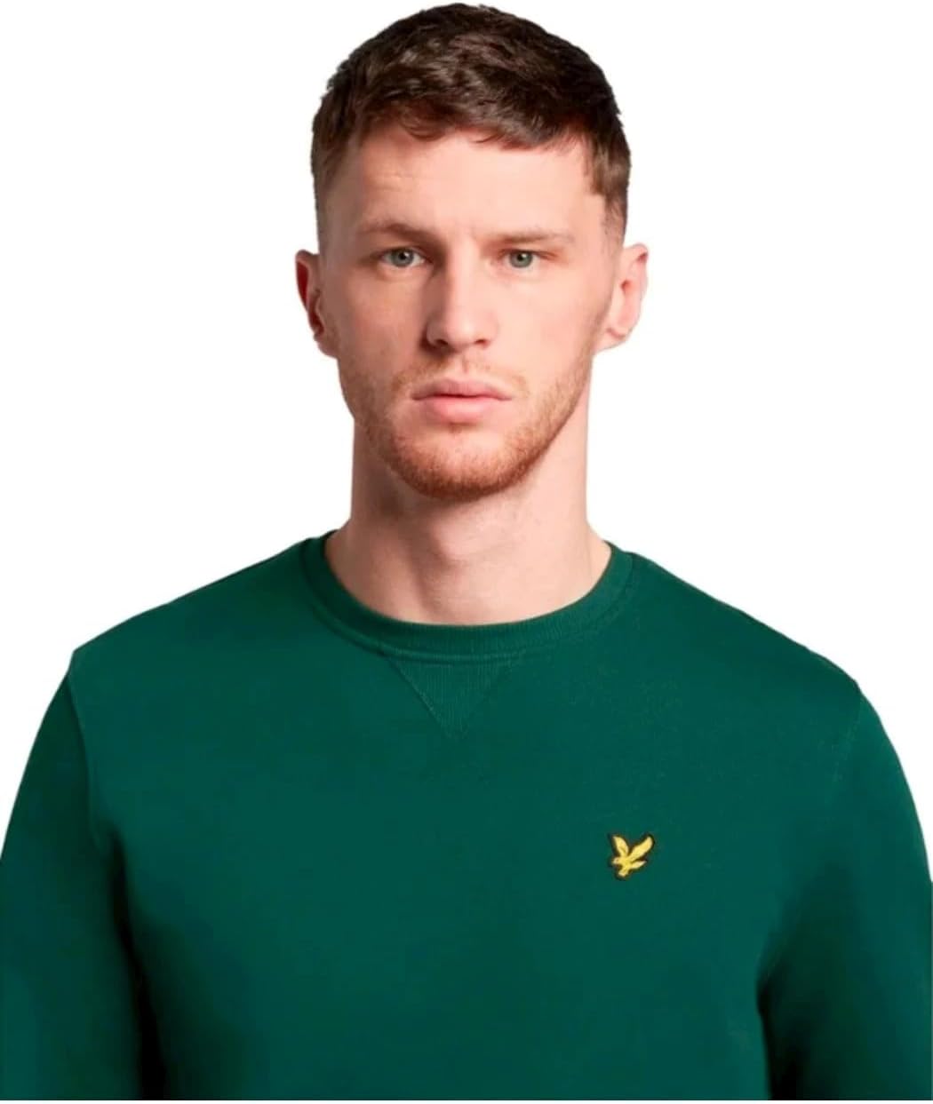 Lyle & Scott – Crew Neck Brushback Sweatshirt – Dark Green