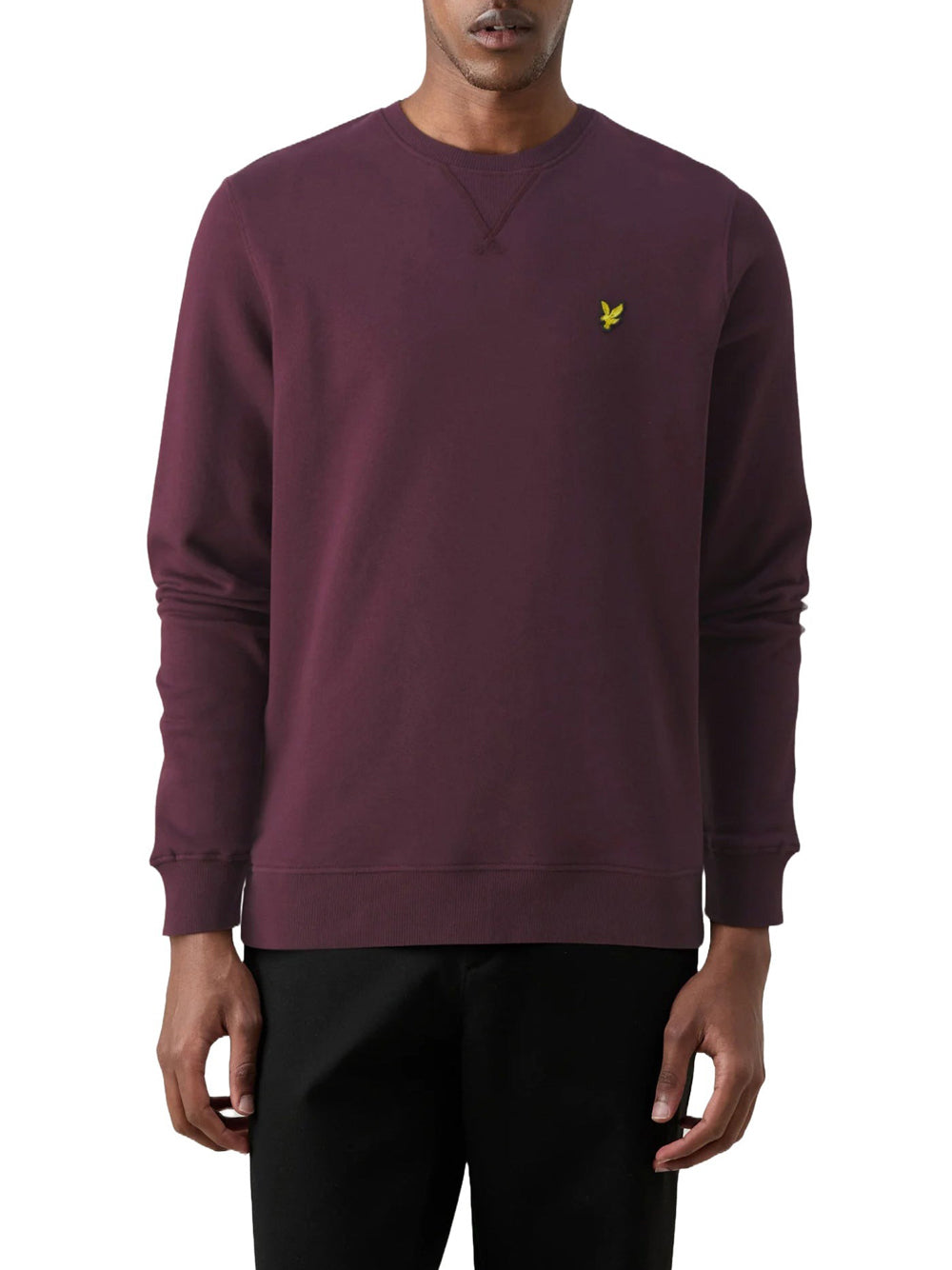 Lyle & Scott – Crew Neck Brushback Sweatshirt – Burgundy
