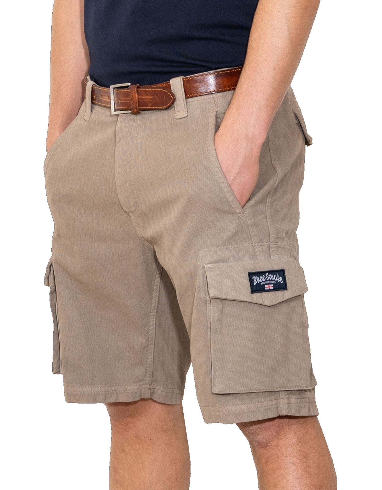 041-SS26 Combat Cargo Short Three Stroke – Stone
