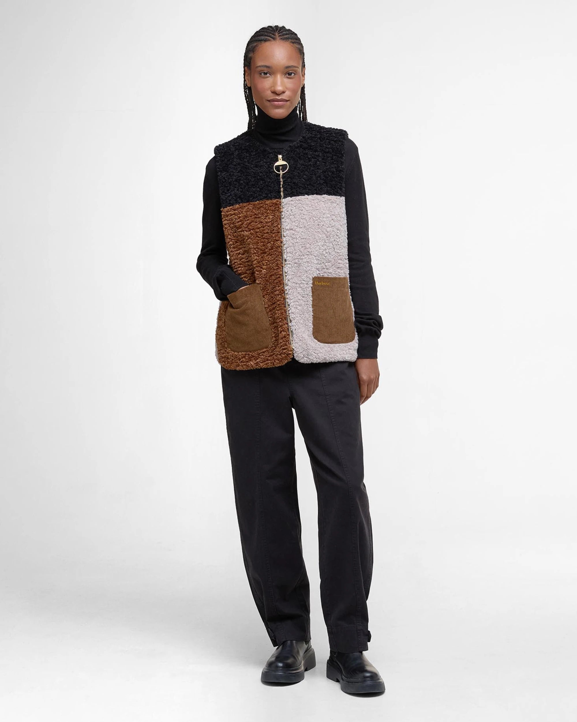 Cathy Fleece Liner AW25 Barbour Donna - Natural / Camel / Black