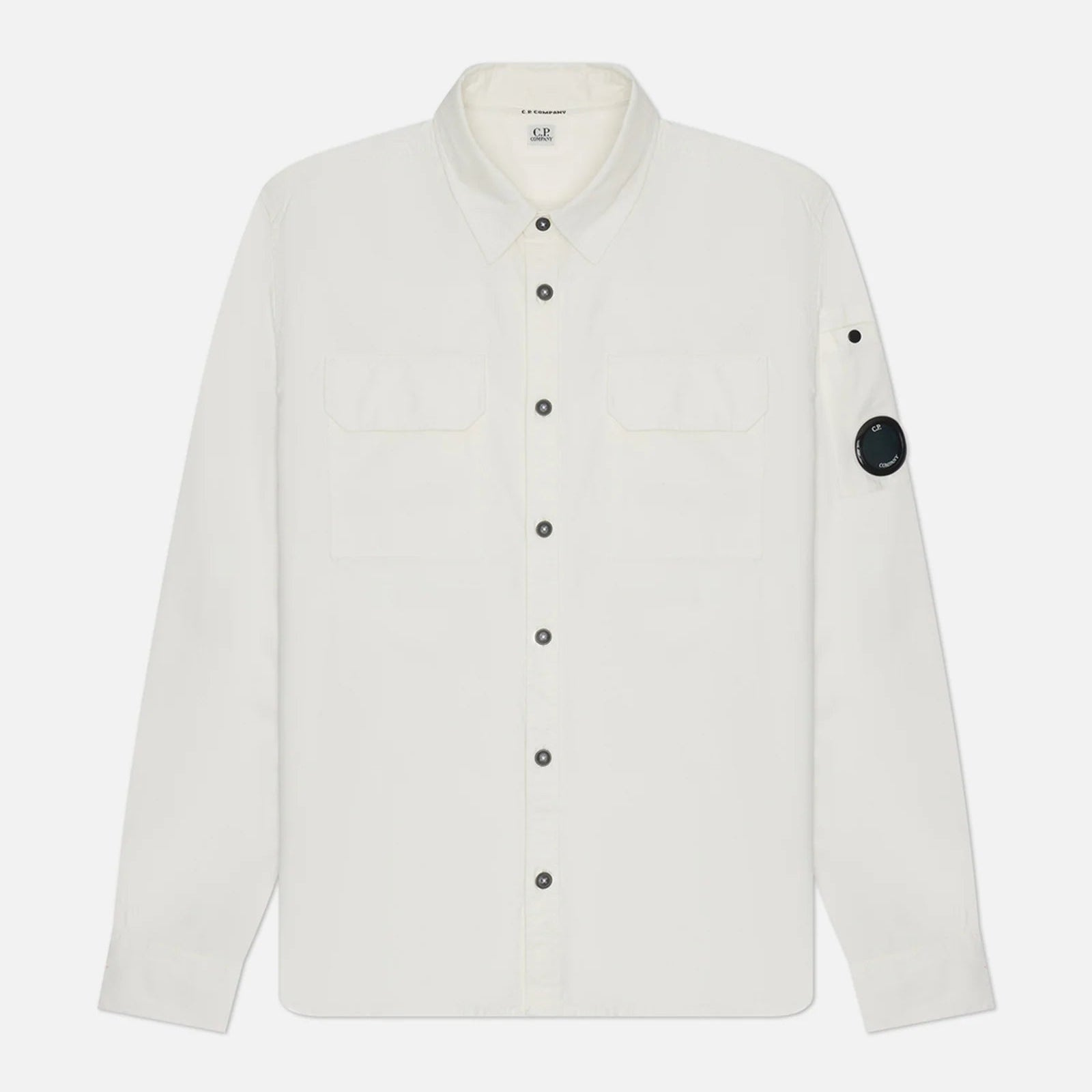 Organic Gabardine Long Sleeve Lens Shirt C.P. Company - Gauze White