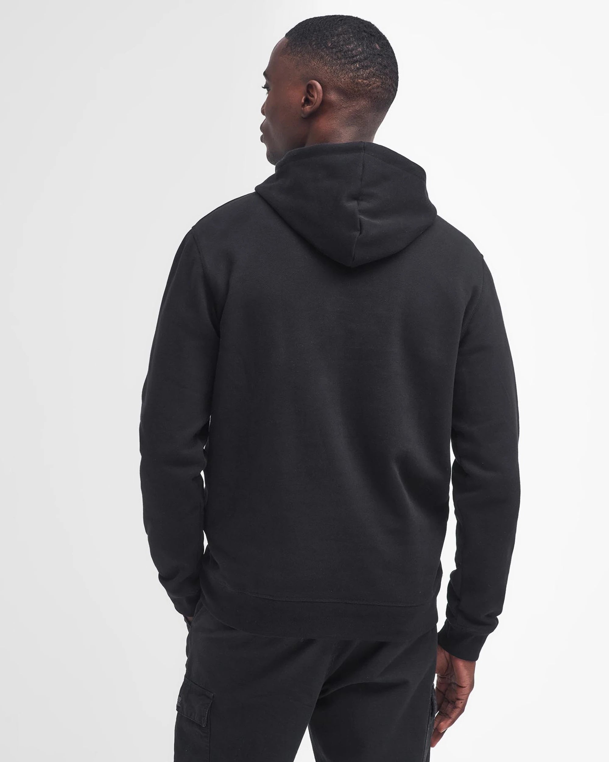 Small Logo Hoodie AW25 Barbour International - Black / Pewter