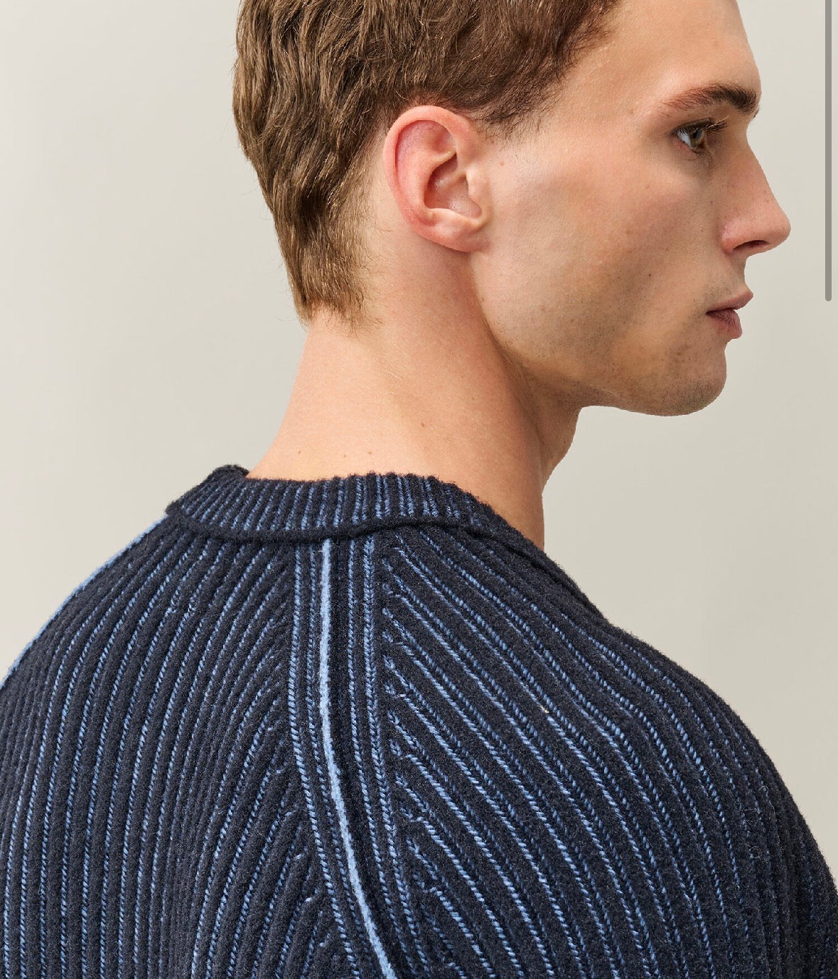 C.P. Company – Knitwear Crew Neck in Fleece Knit – Orion Blue
