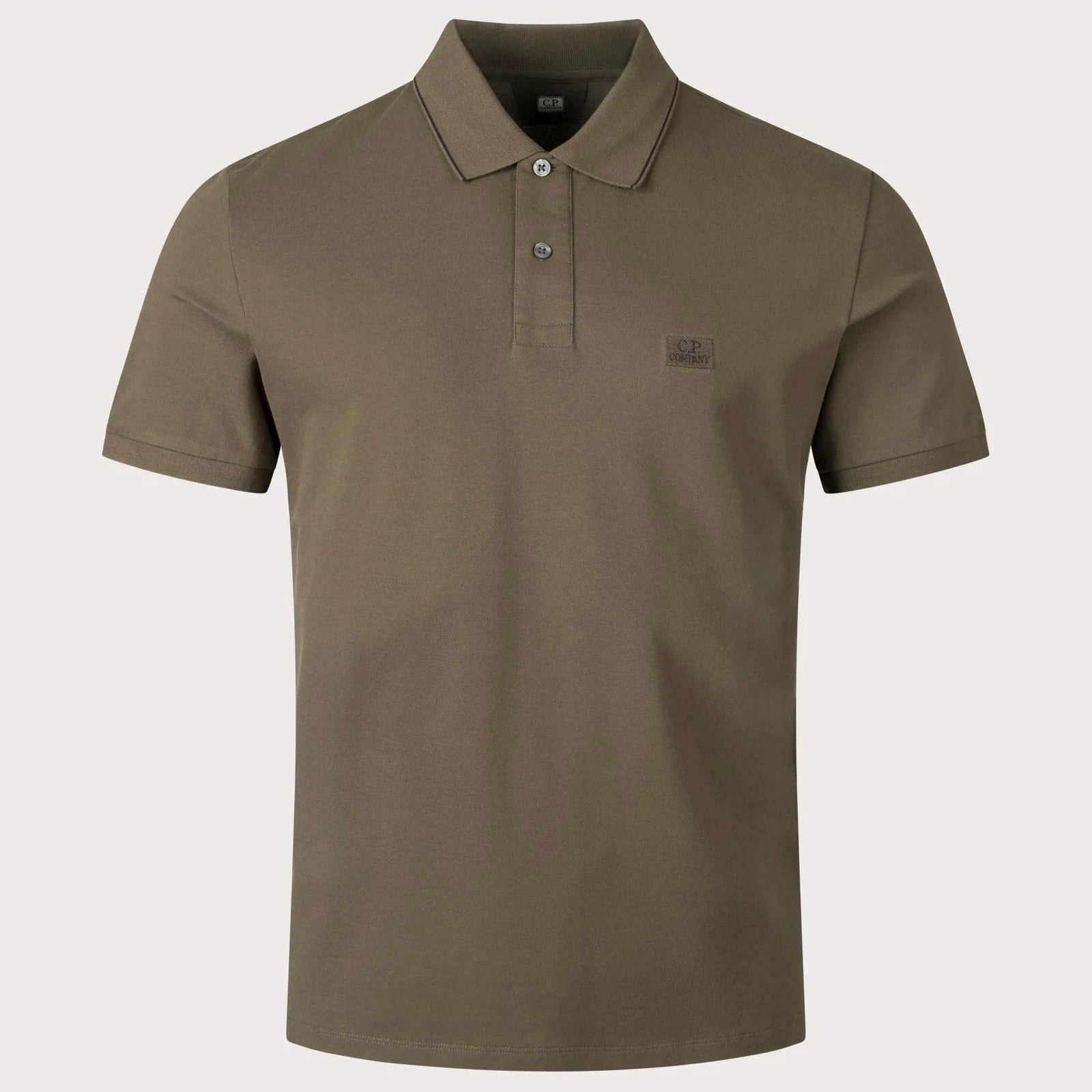 Stretch Piquet Short Sleeve Polo C.P. Company - Ivy Green