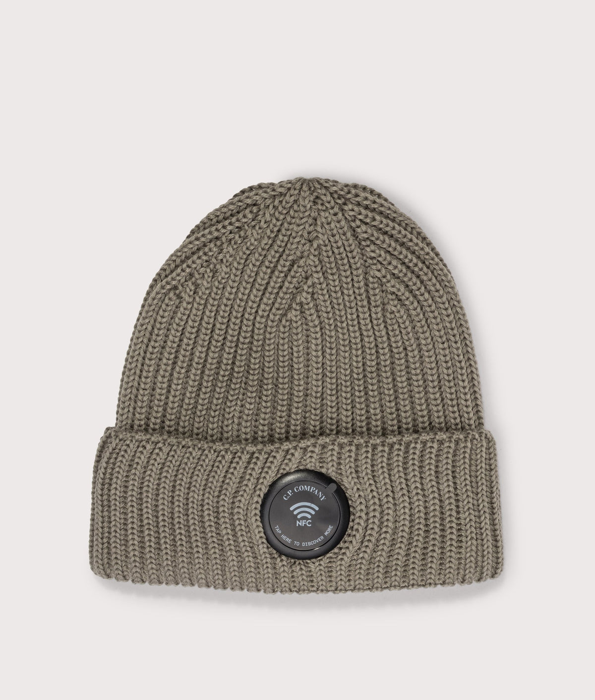 C.P. Company Extrafine Merino Wool Lens Beanie Fallen Rock dettaglio