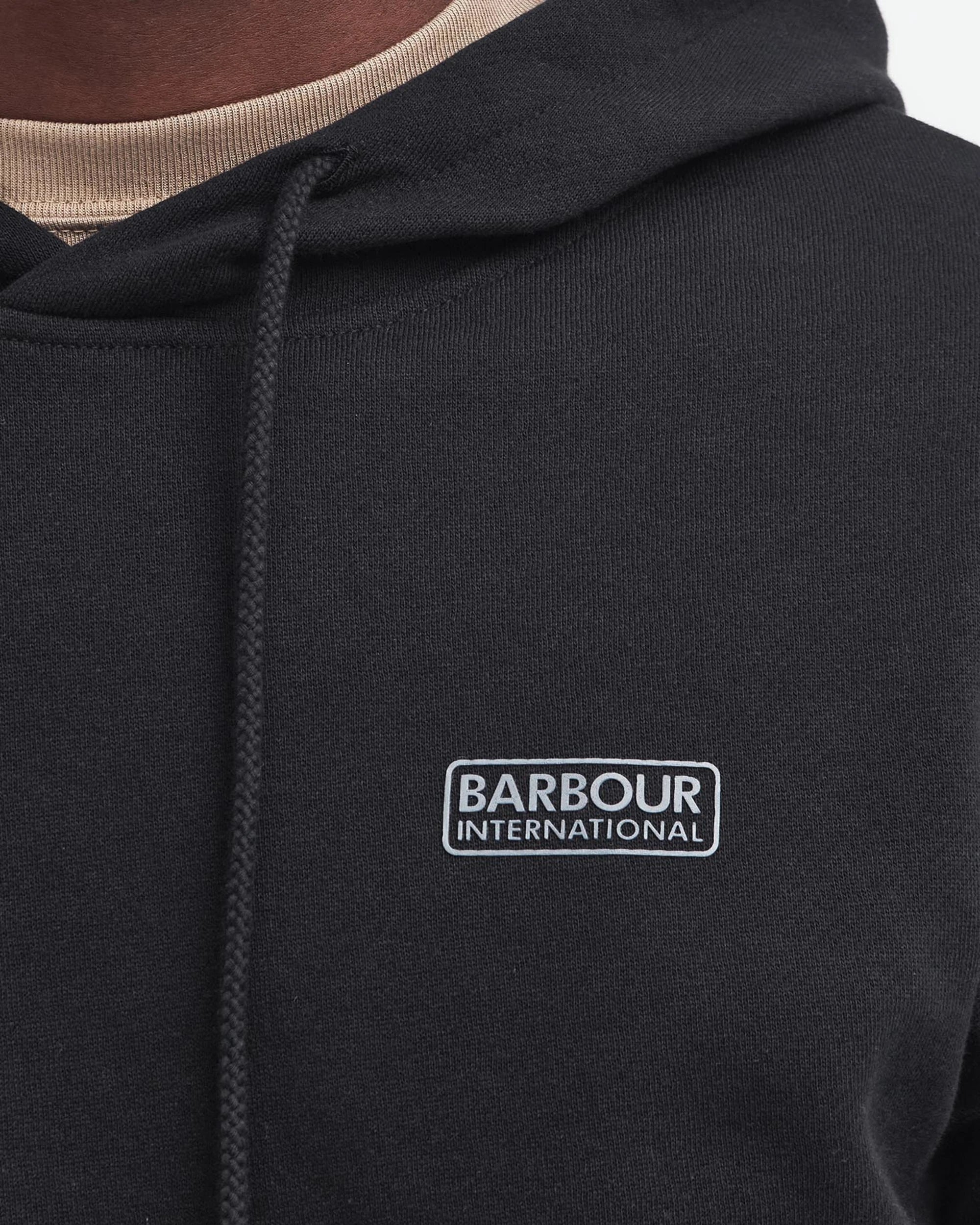 Small Logo Hoodie AW25 Barbour International - Black / Pewter