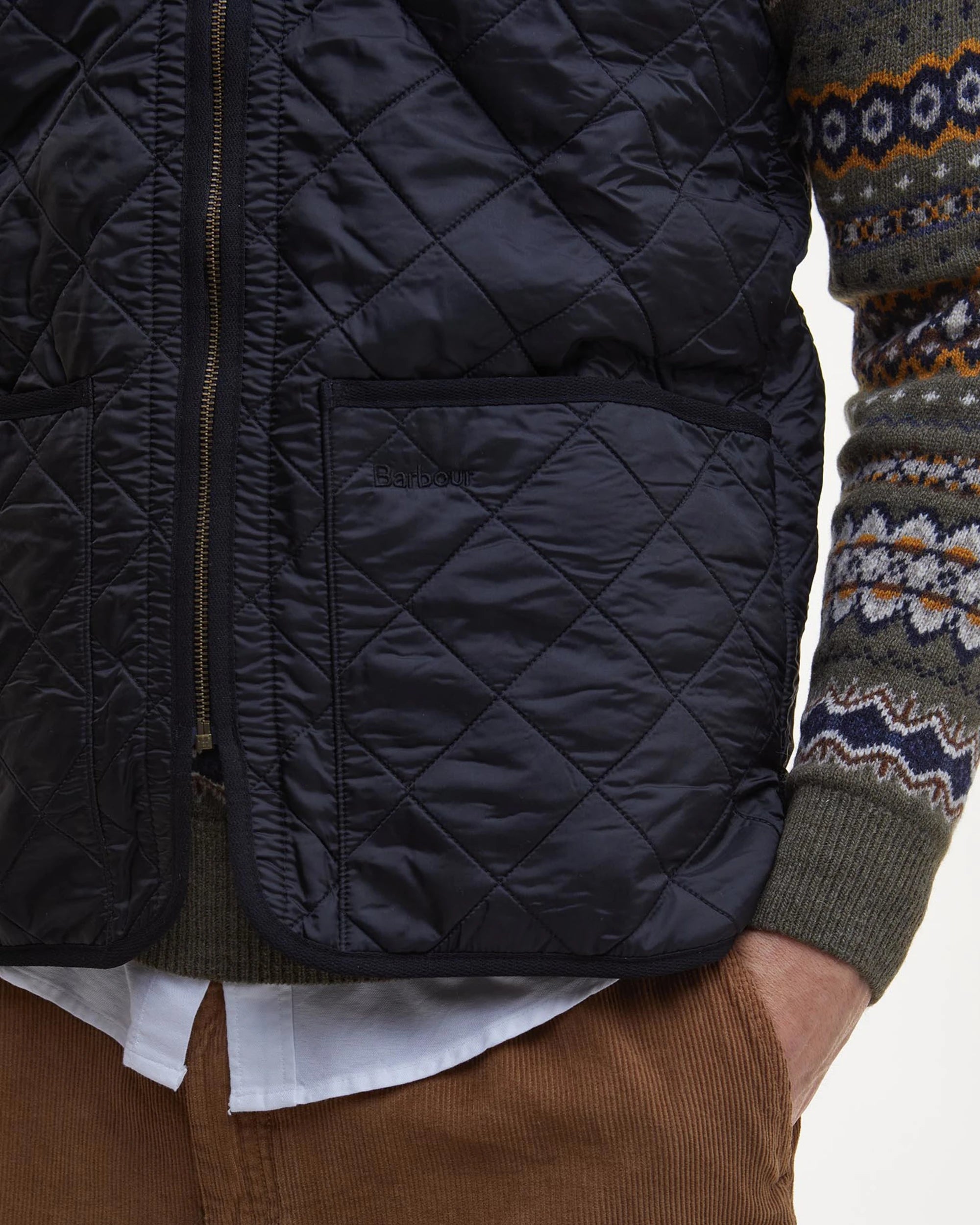 Polarquilt Waistcoat Zip Liner AW25 Barbour - Black