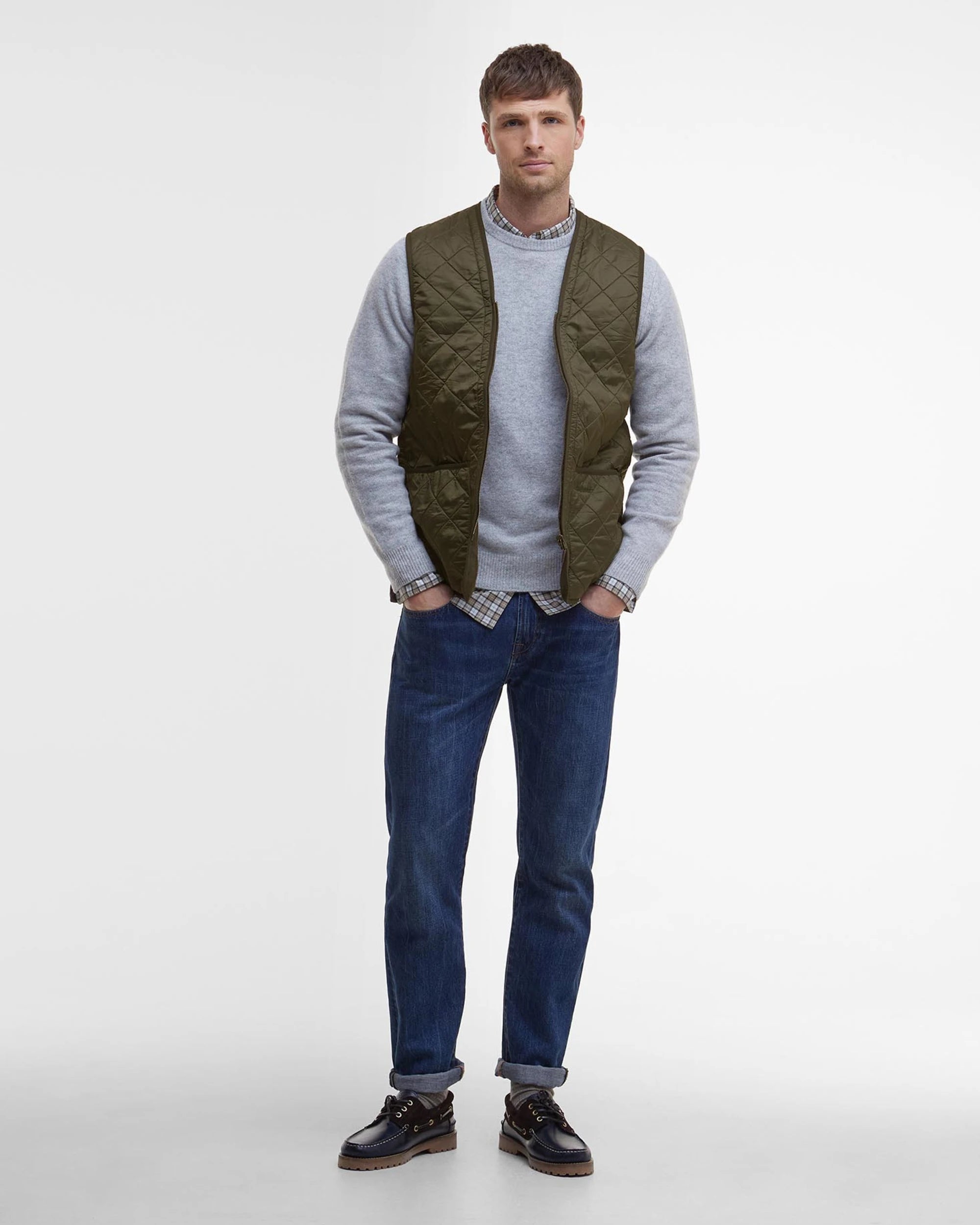 Polarquilt Waistcoat Zip Liner AW25 Barbour - Olive