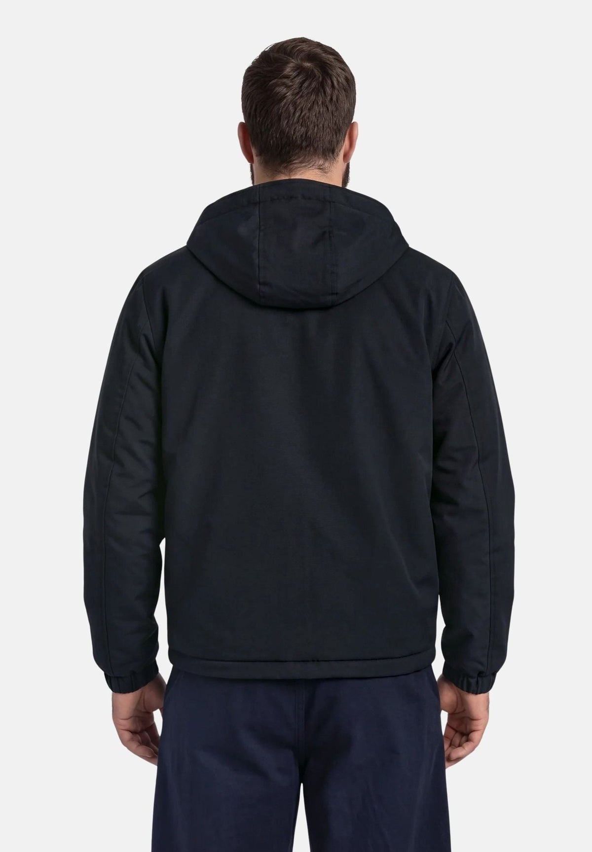 Lyle & Scott – Padded Hooded Zip Through Jacket – Dark Navy
