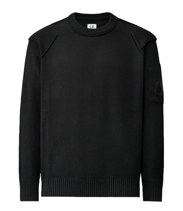 C.P. Company – Lambswool GRS Crewneck Sweater – Black