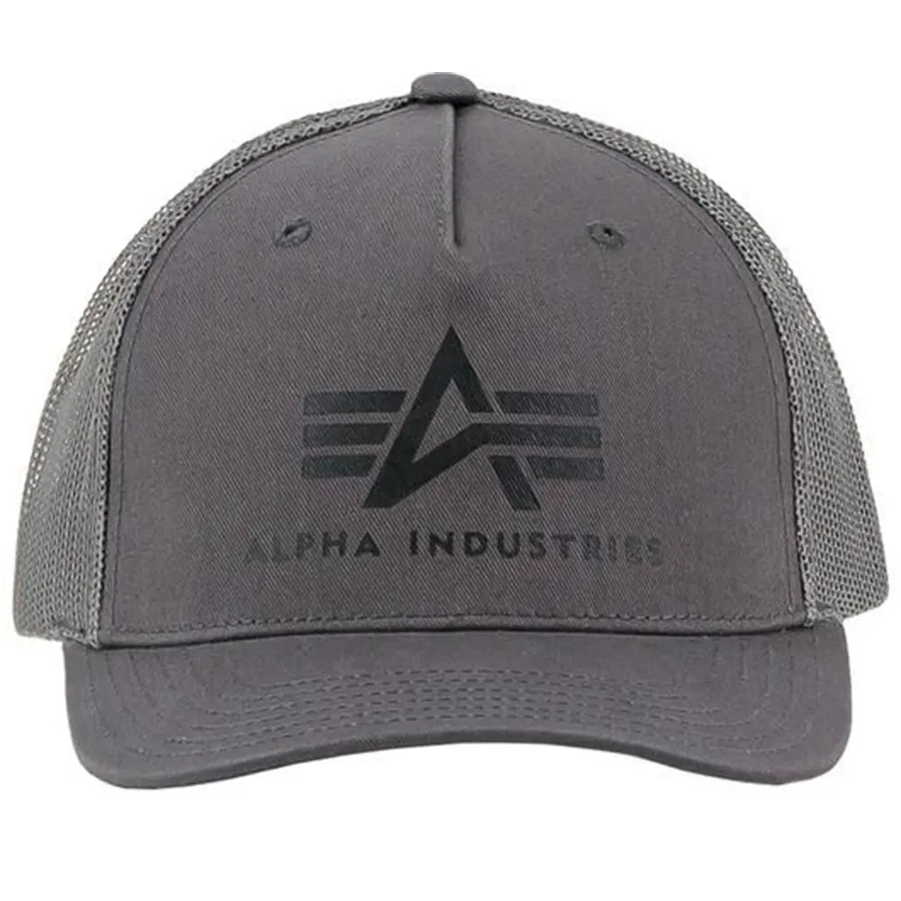 Basic Trucker Cap Alpha Industries - Vintage Grey / Black