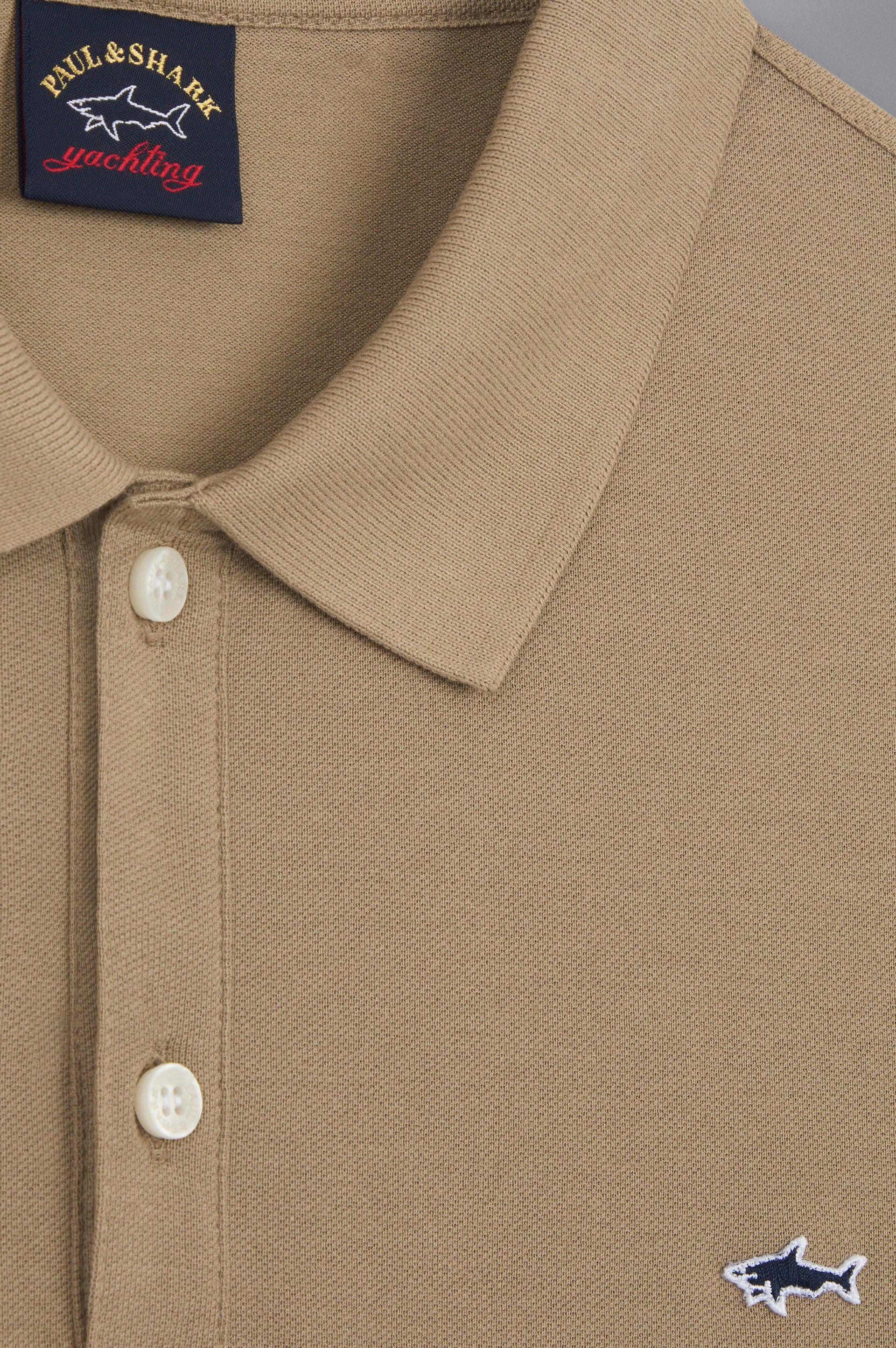 Cotton Piqué Polo Shirt Paul & Shark - Beige