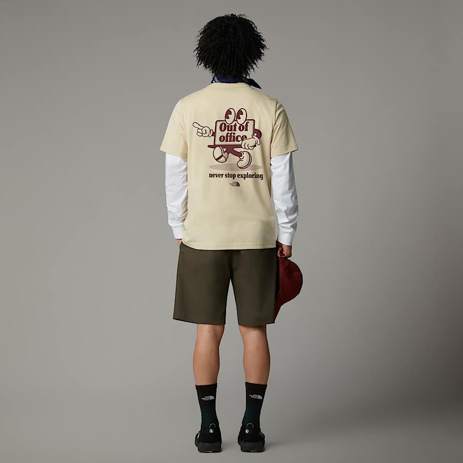 T-Shirt Con Logo Cartoon Relaxed The North Face - Gravel