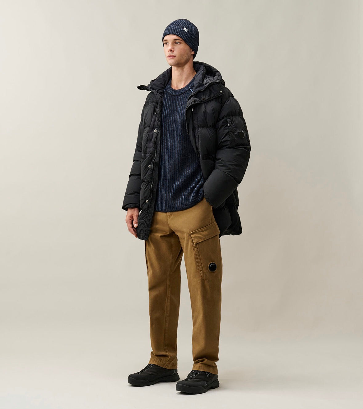 C.P. Company – Knitwear Crew Neck in Fleece Knit – Orion Blue