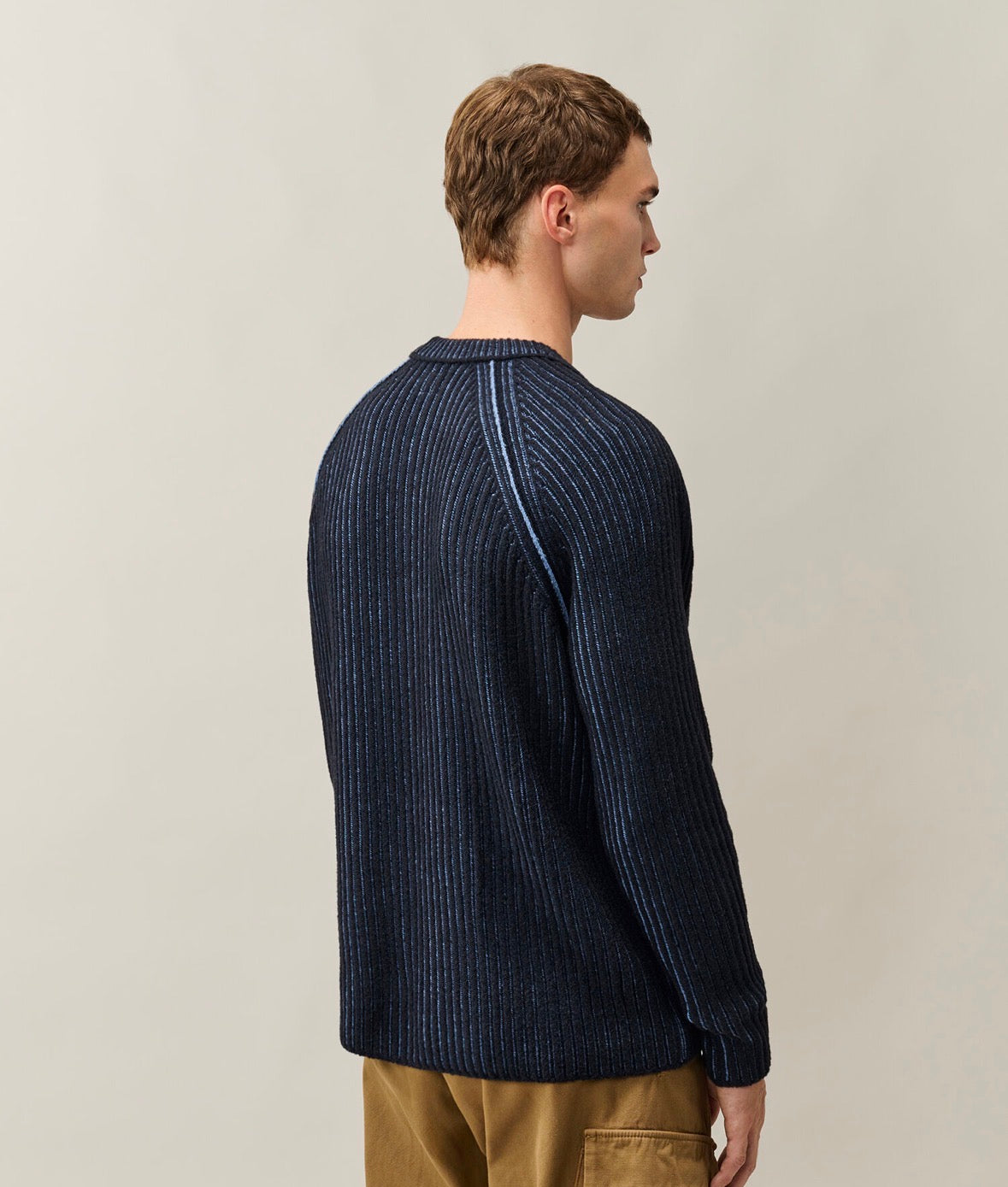 C.P. Company – Knitwear Crew Neck in Fleece Knit – Orion Blue