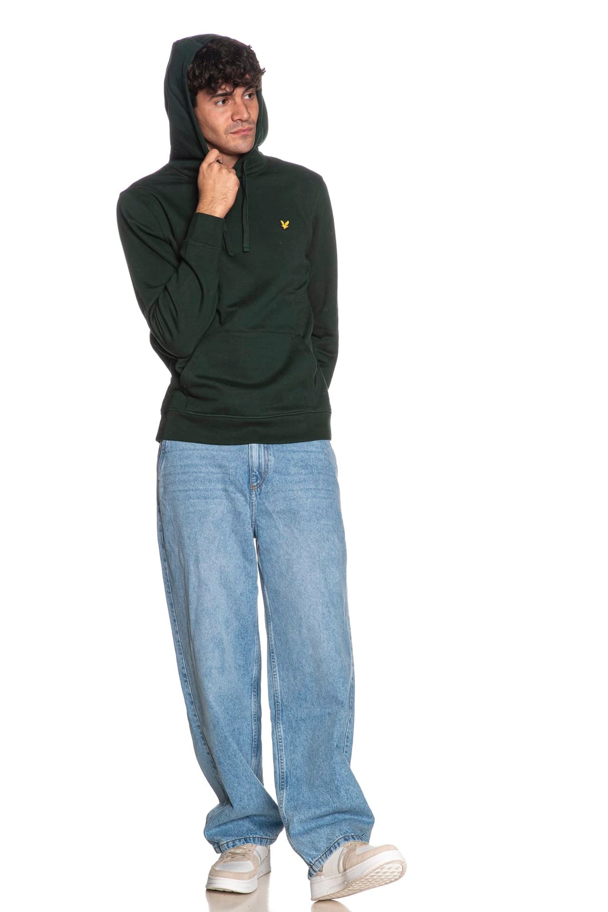 Lyle & Scott – Brushback Pullover Hoodie – Dark Green