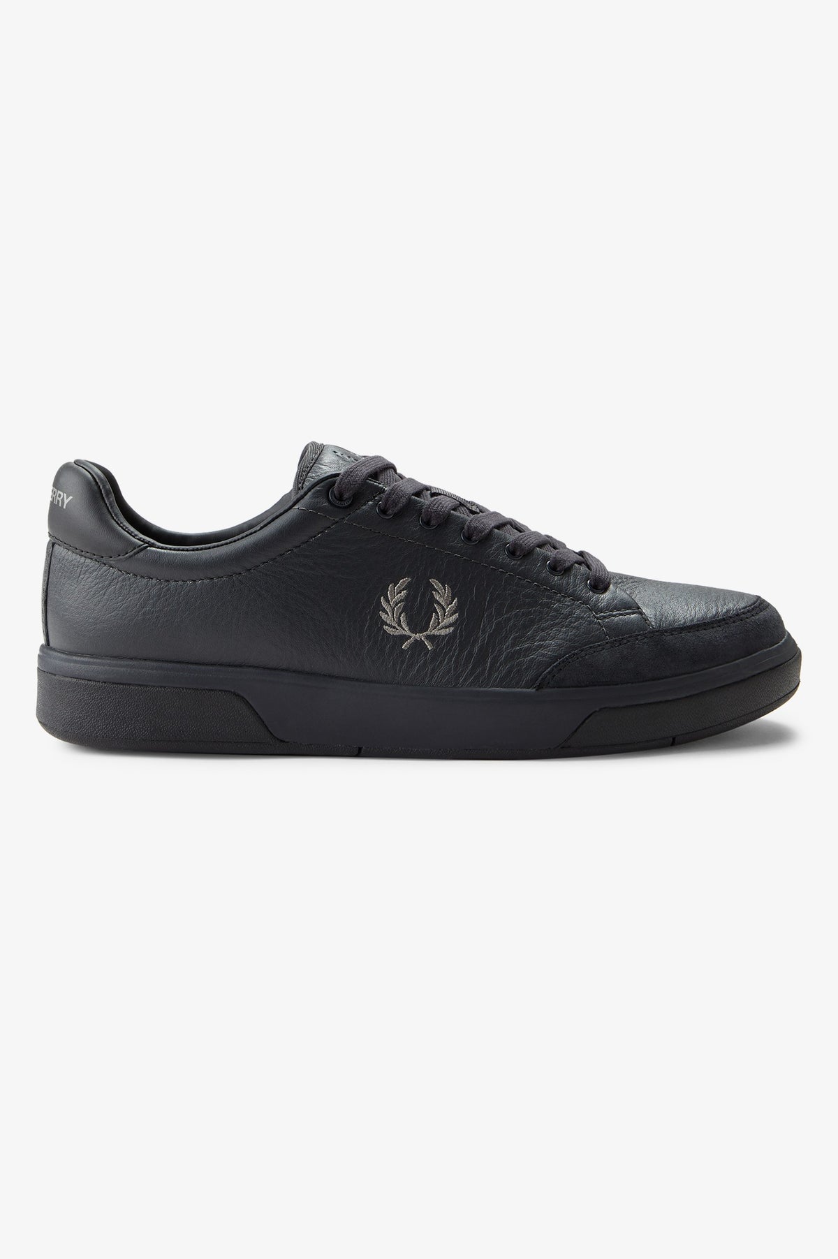 Fred Perry B301 Textured Leather/Suede Anchor Grey