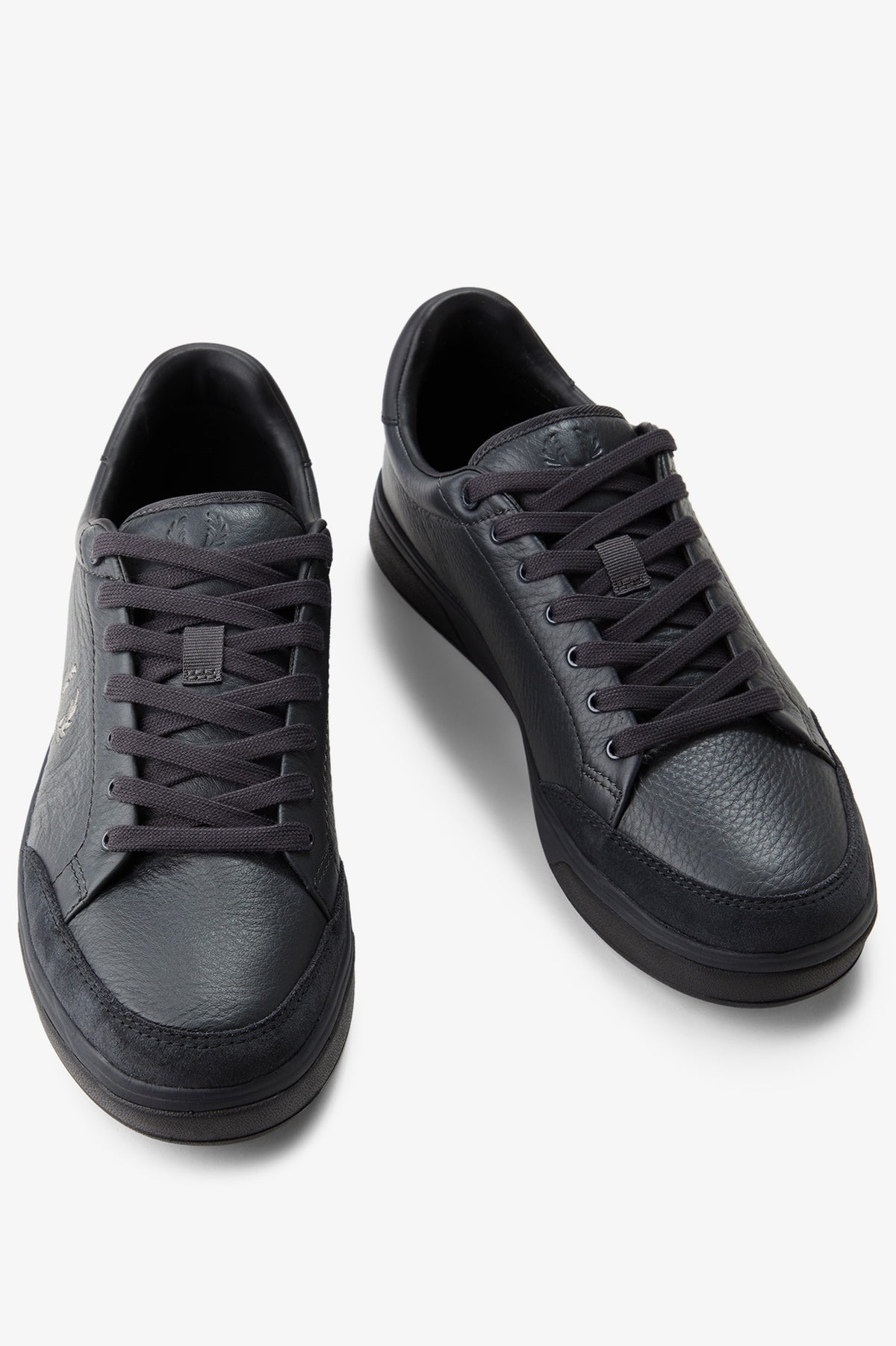 Fred Perry B301 Textured Leather/Suede Anchor Grey