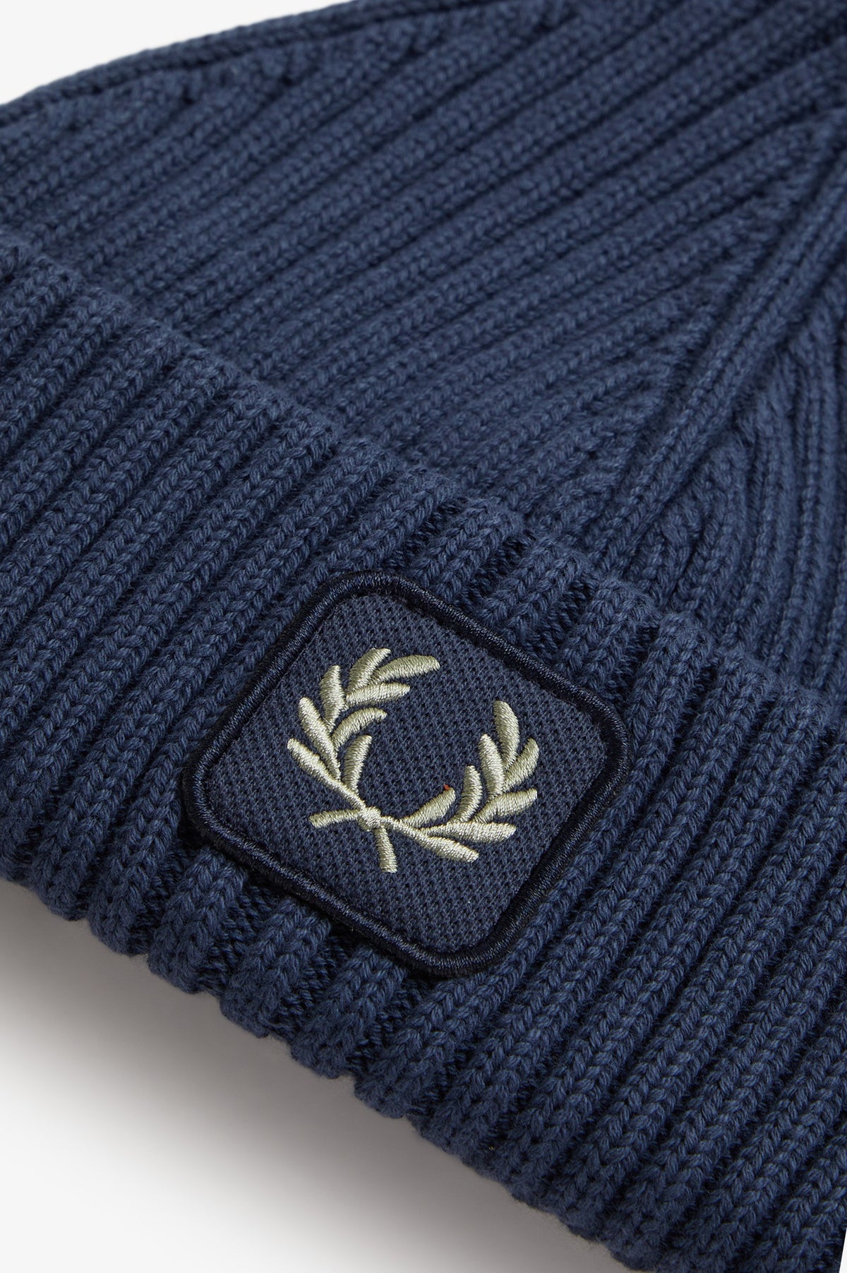 Fred Perry Cotton Ribbed Beanie Dark Airforce