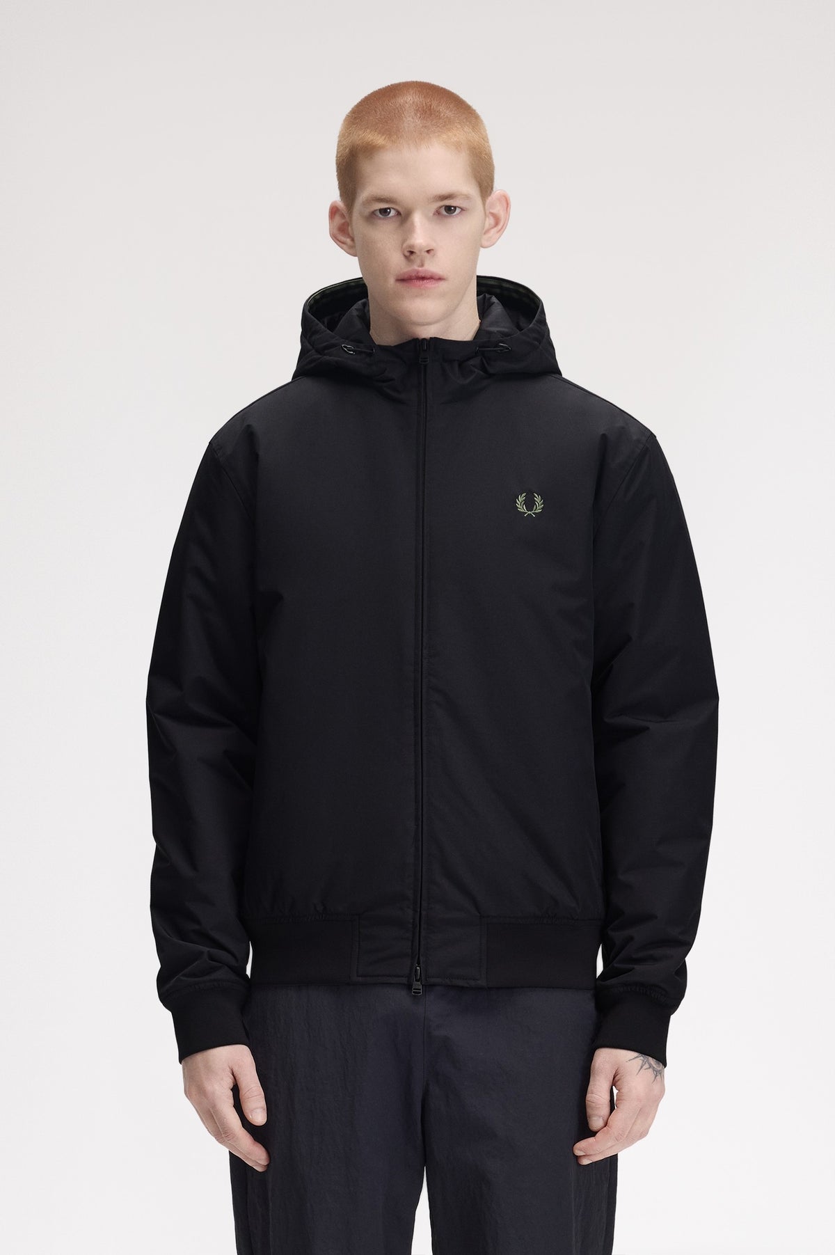 Fred Perry Hooded Brentham Jacket Black