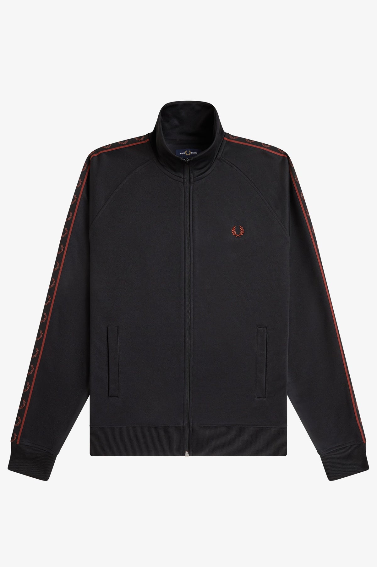 Fred Perry Contrast Tape Track Jacket Black