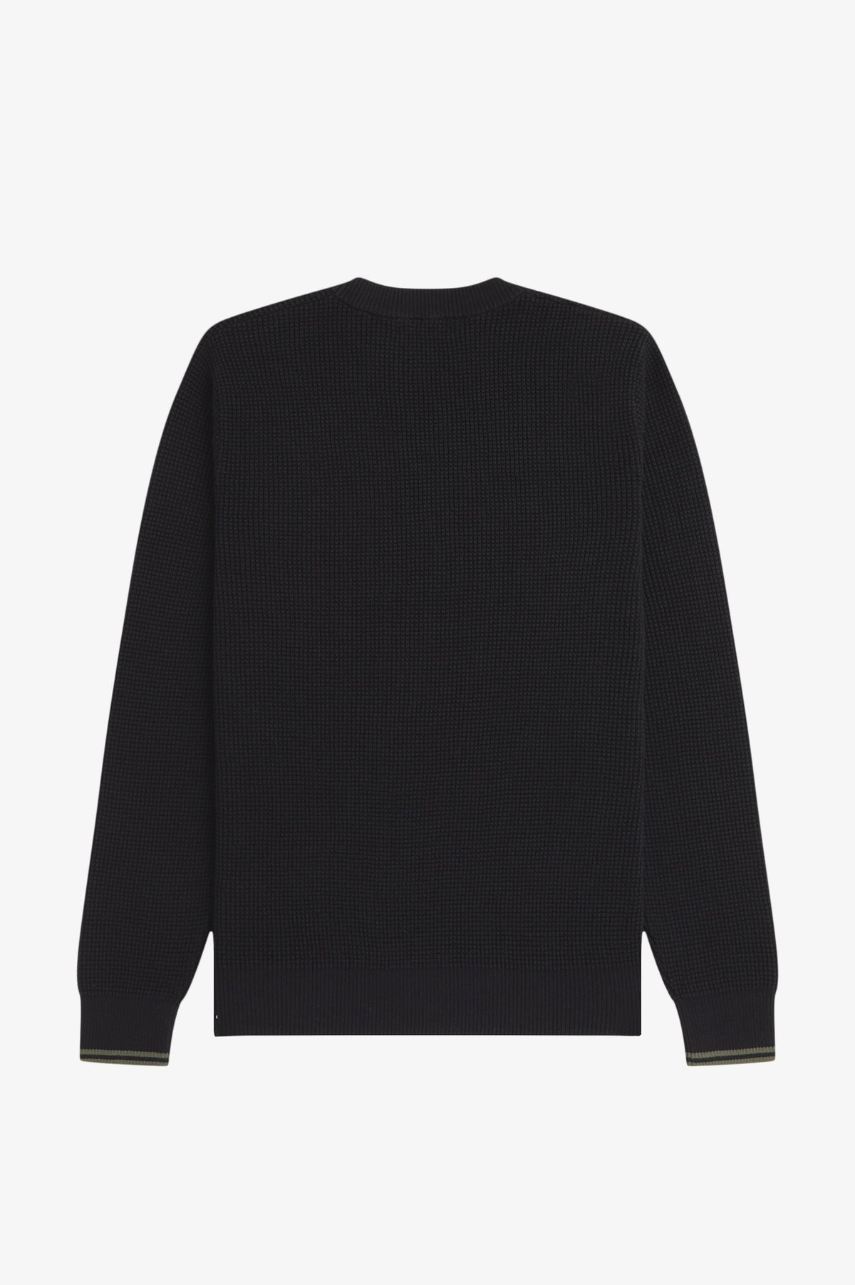 Fred Perry Waffle Stitch Jumper Black