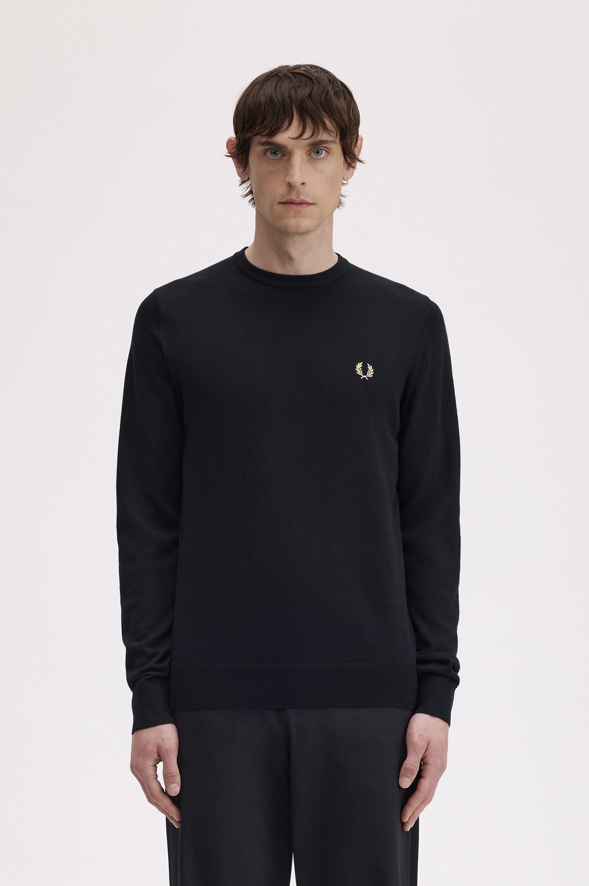 Fred Perry Classic Crew Neck Jumper Black