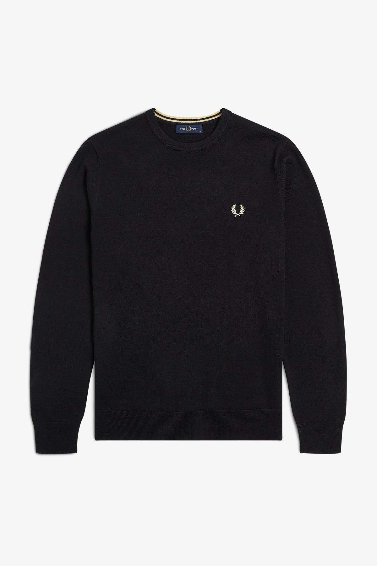 Fred Perry Classic Crew Neck Jumper Black