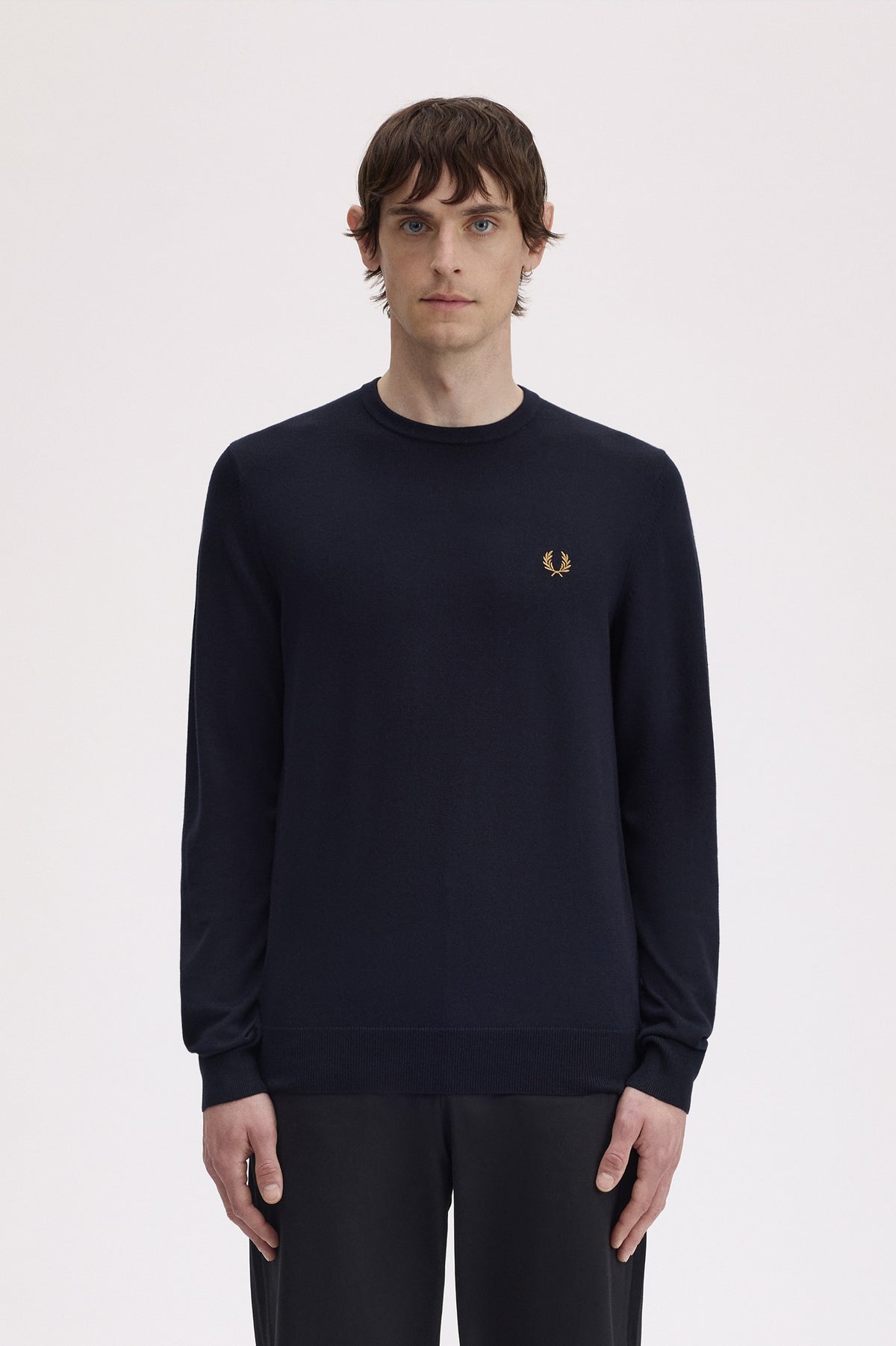 Fred Perry Classic Crew Neck Jumper Navy