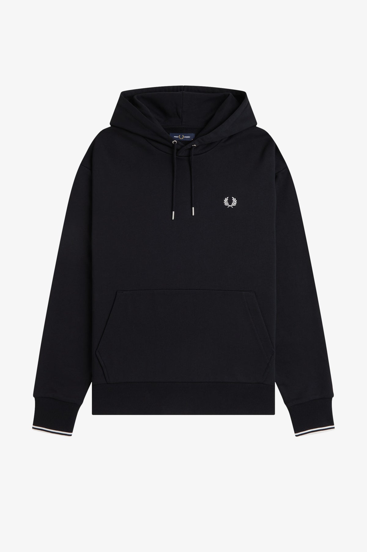 Fred Perry Tipped Hooded Sweatshirt Black