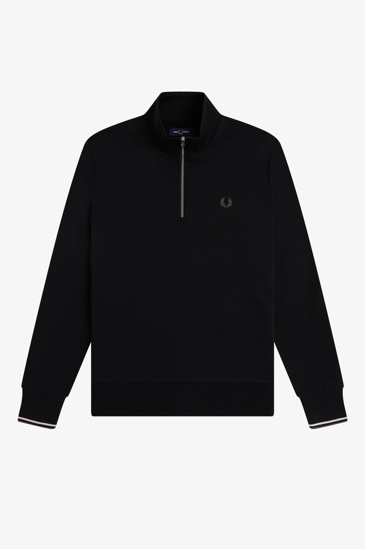 Fred Perry Half Zip Sweatshirt Black