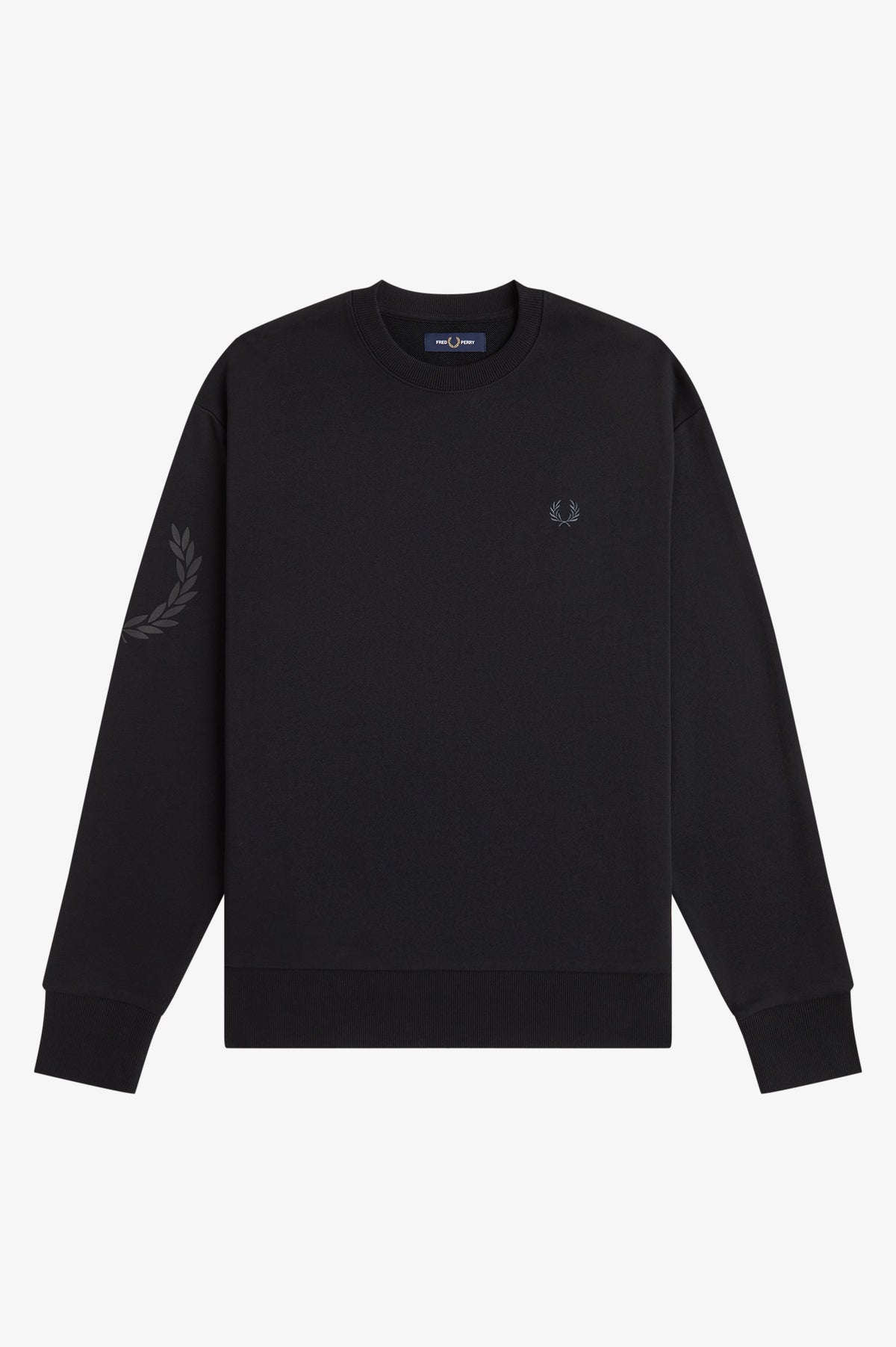 Fred Perry Reflective Laurel Sweatshirt Black
