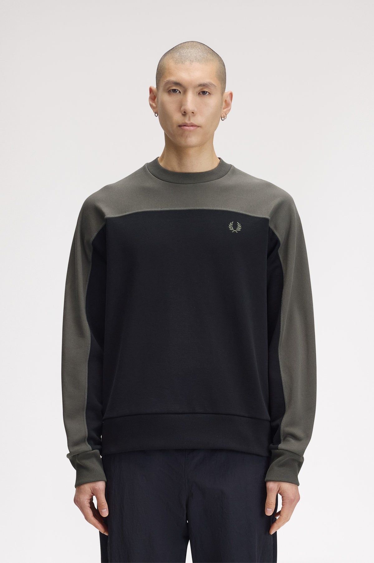 Fred Perry Colour Block Sweatshirt Black