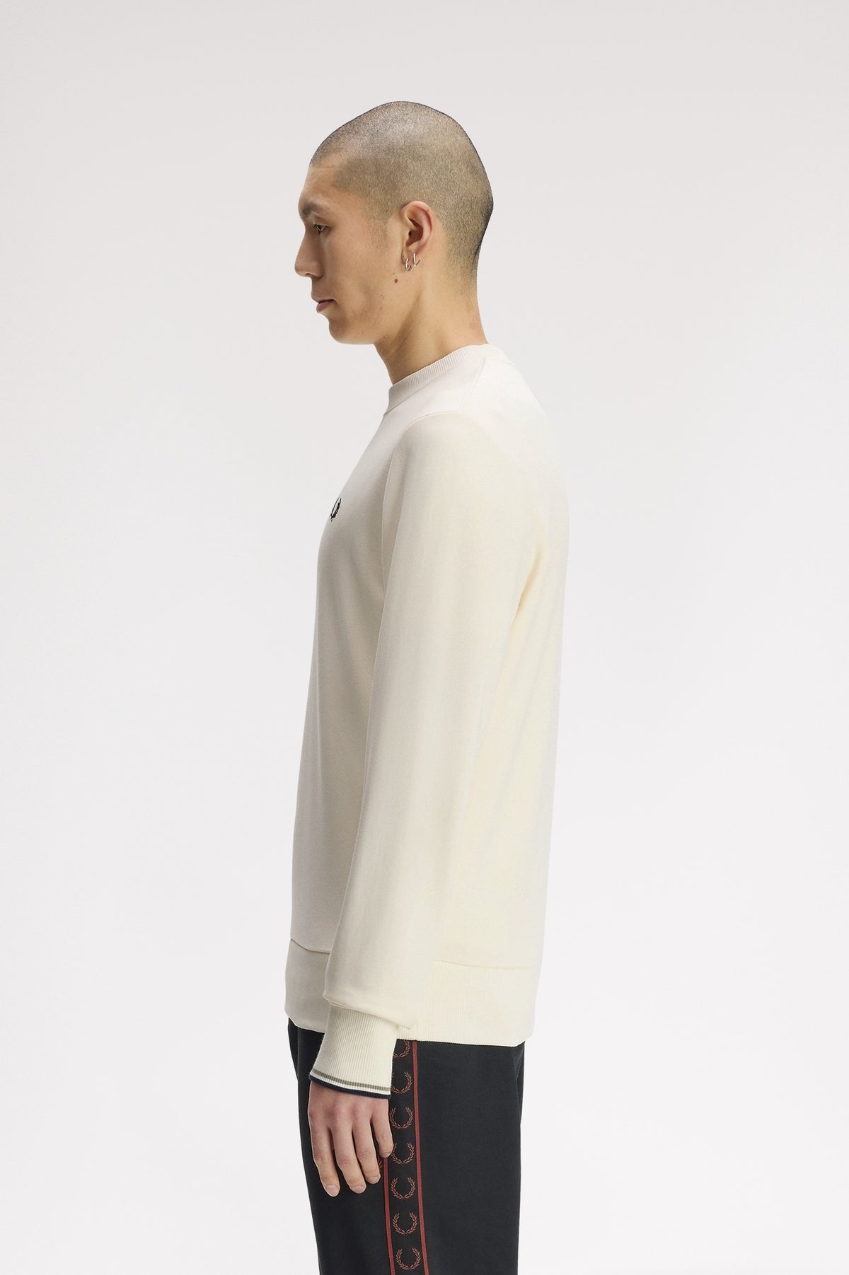 Fred Perry Crew Neck Sweatshirt Ecru