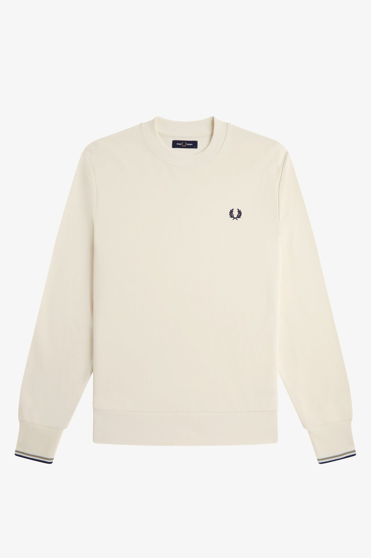 Fred Perry Crew Neck Sweatshirt Ecru