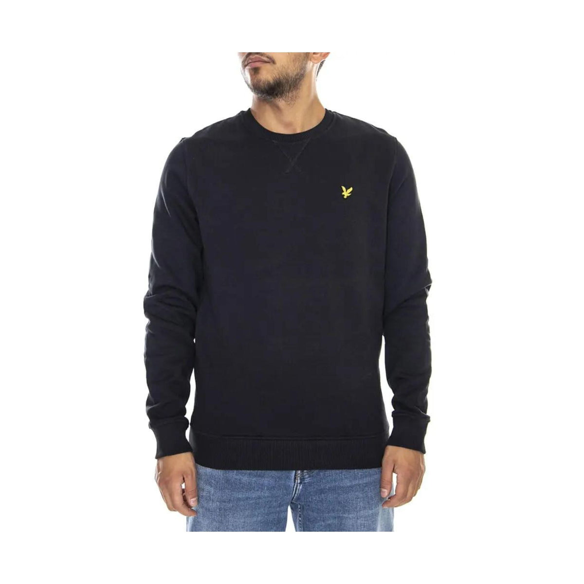 Lyle & Scott – Crew Neck Brushback Sweatshirt – Jet Black