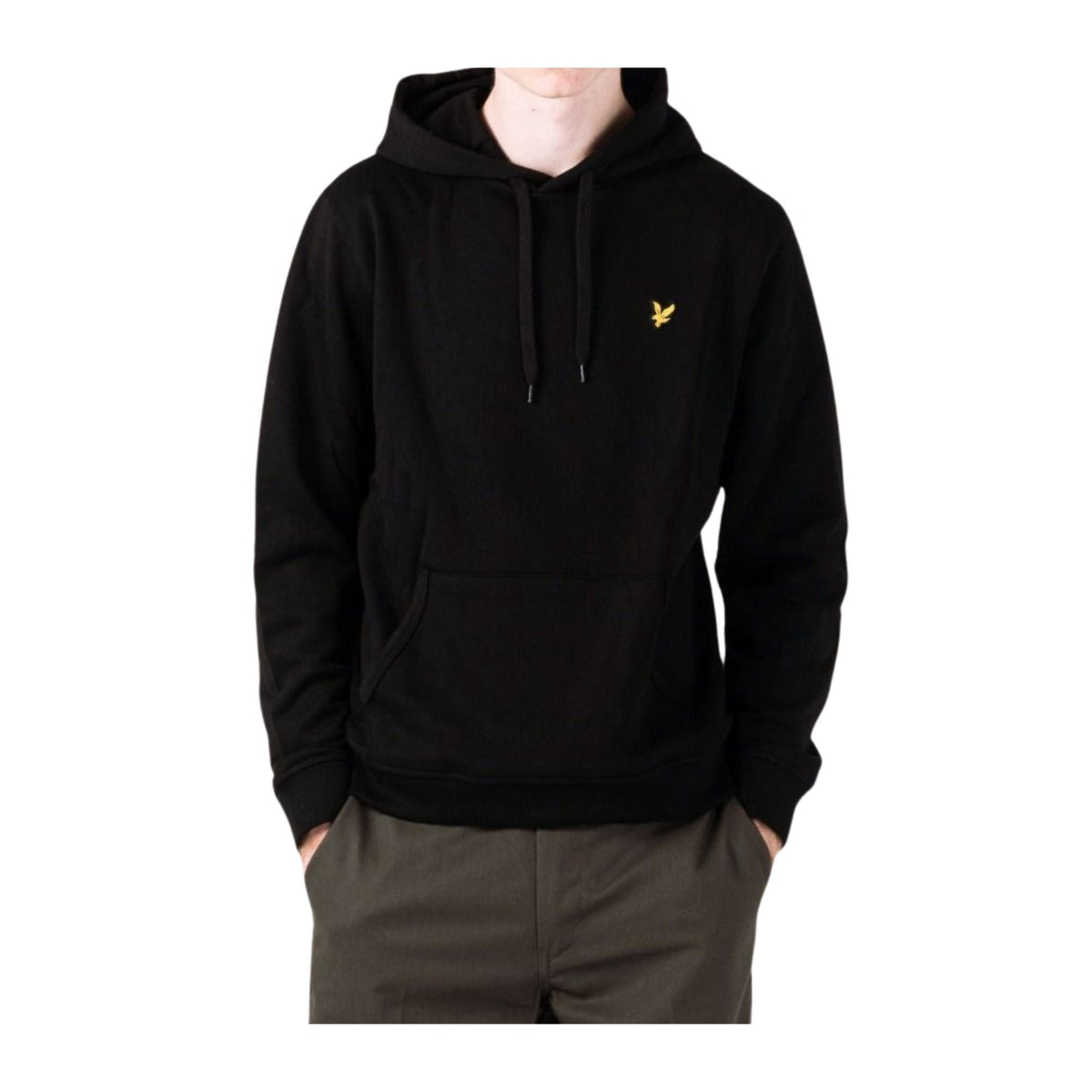 Lyle & Scott – Brushback Pullover Hoodie – Jet Black
