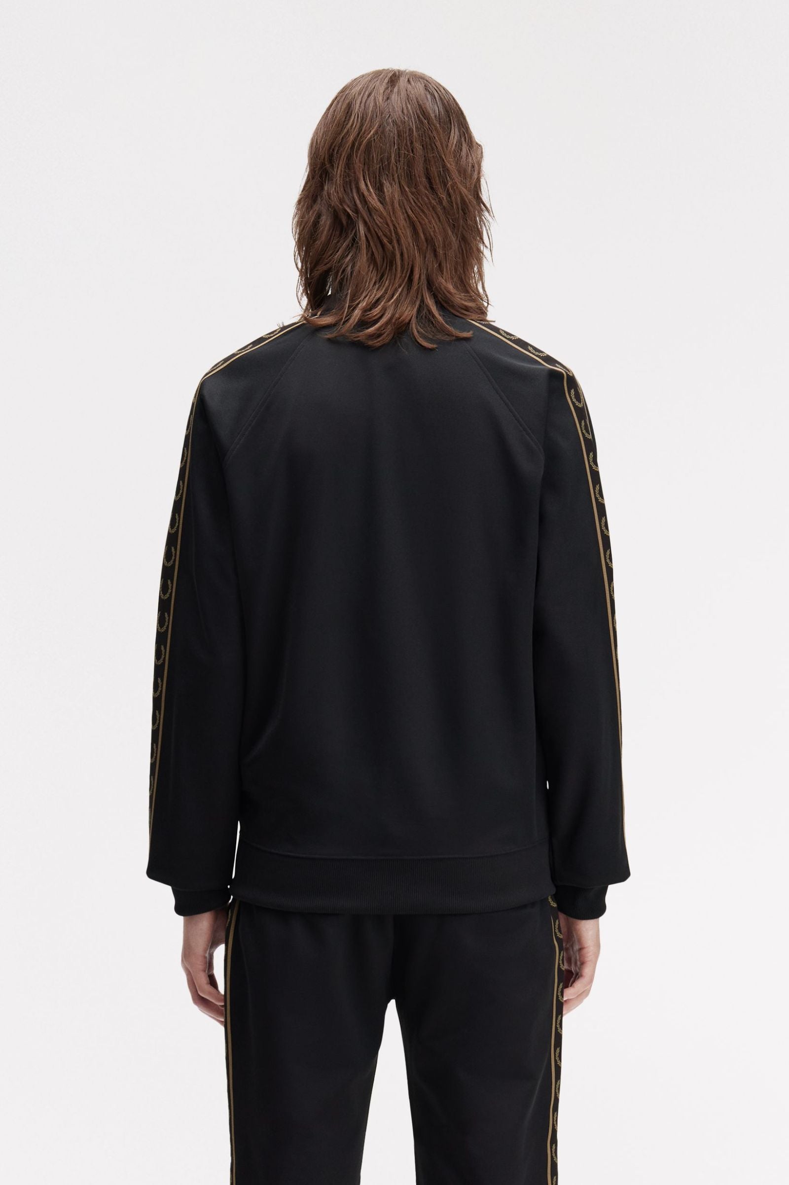 Contrast Tape Track Jacket Fred Perry AW25 - Black / Shaded Stone