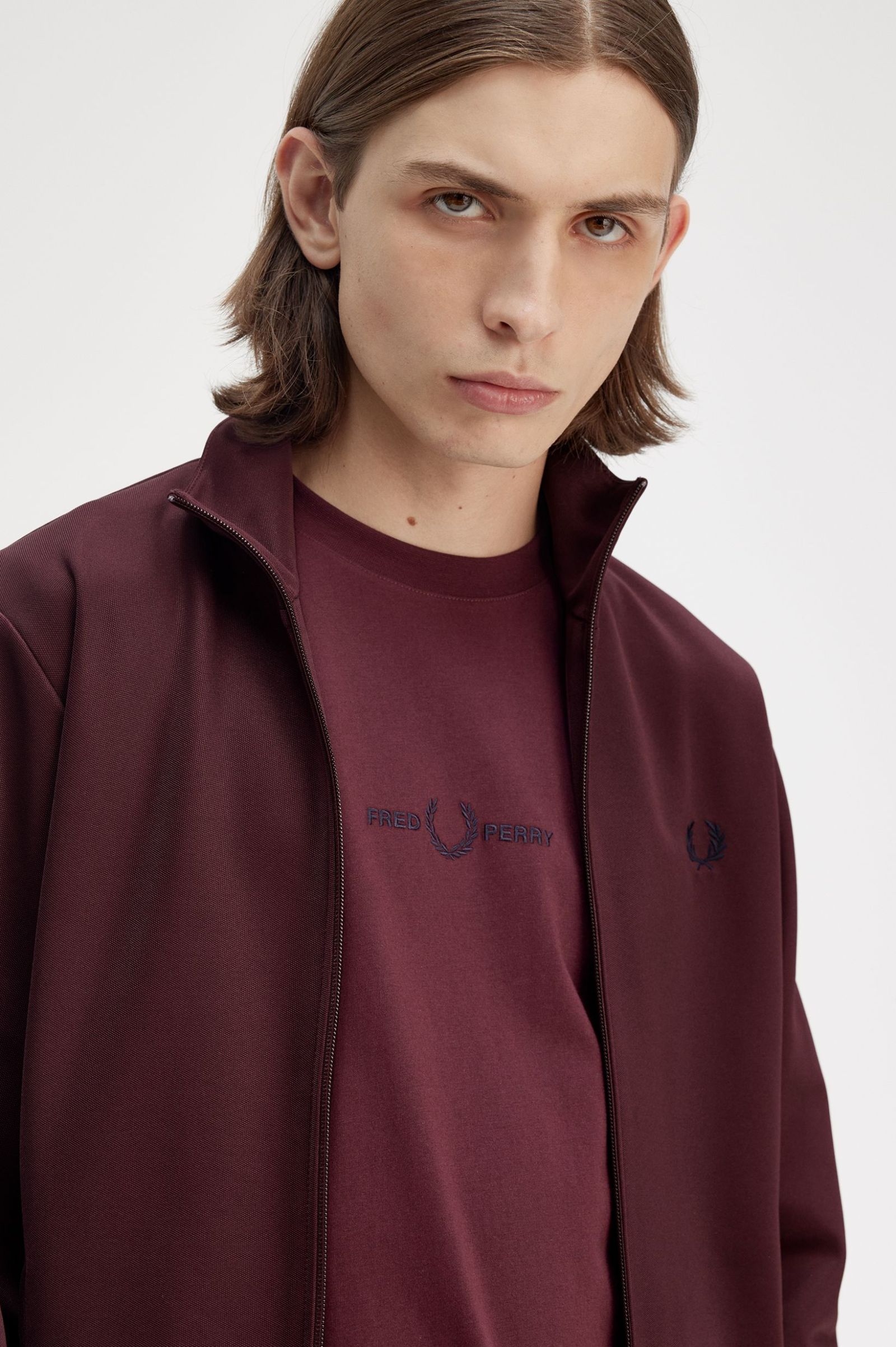 Track Jacket Fred Perry - Oxblood
